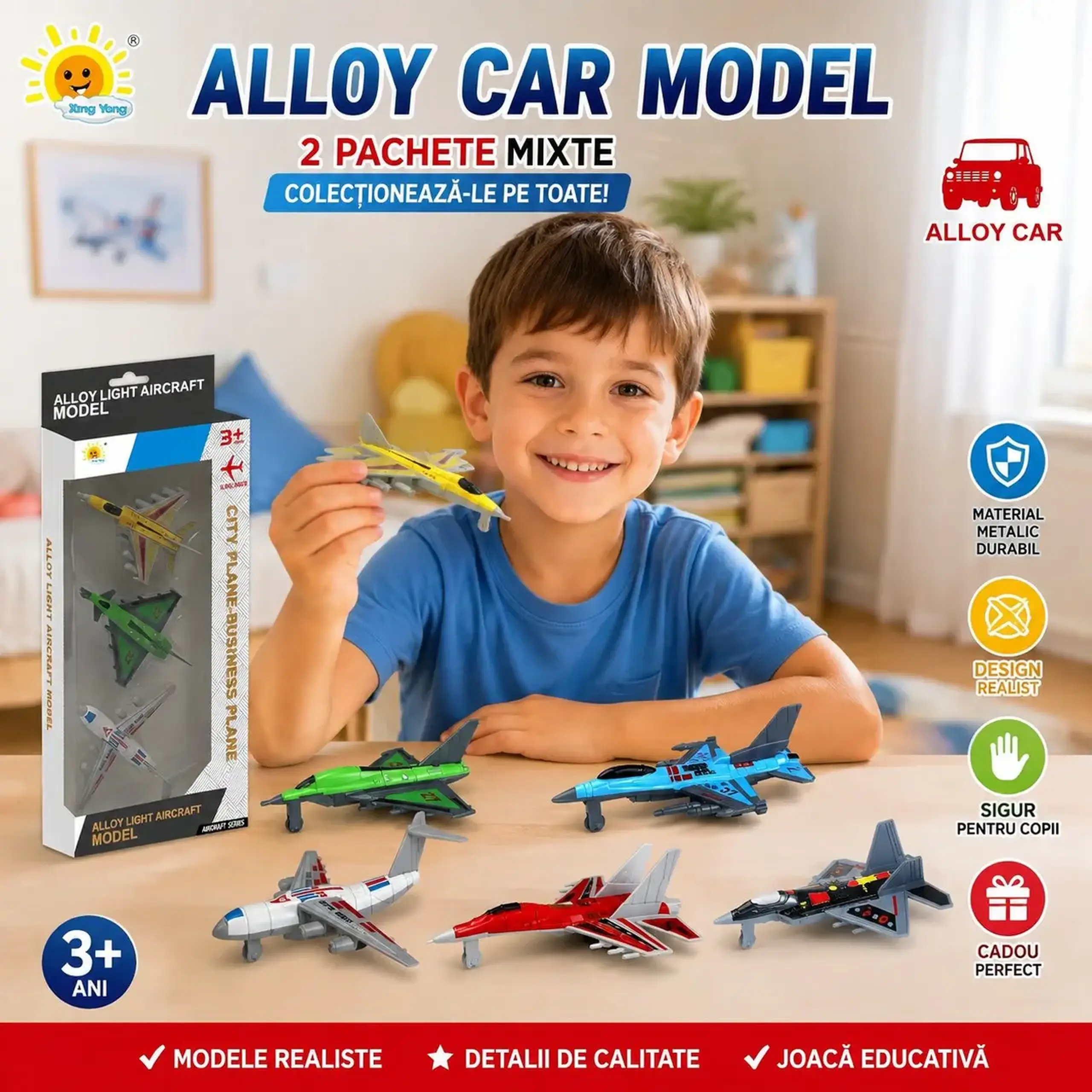 Set avioane din metal (3pcs)