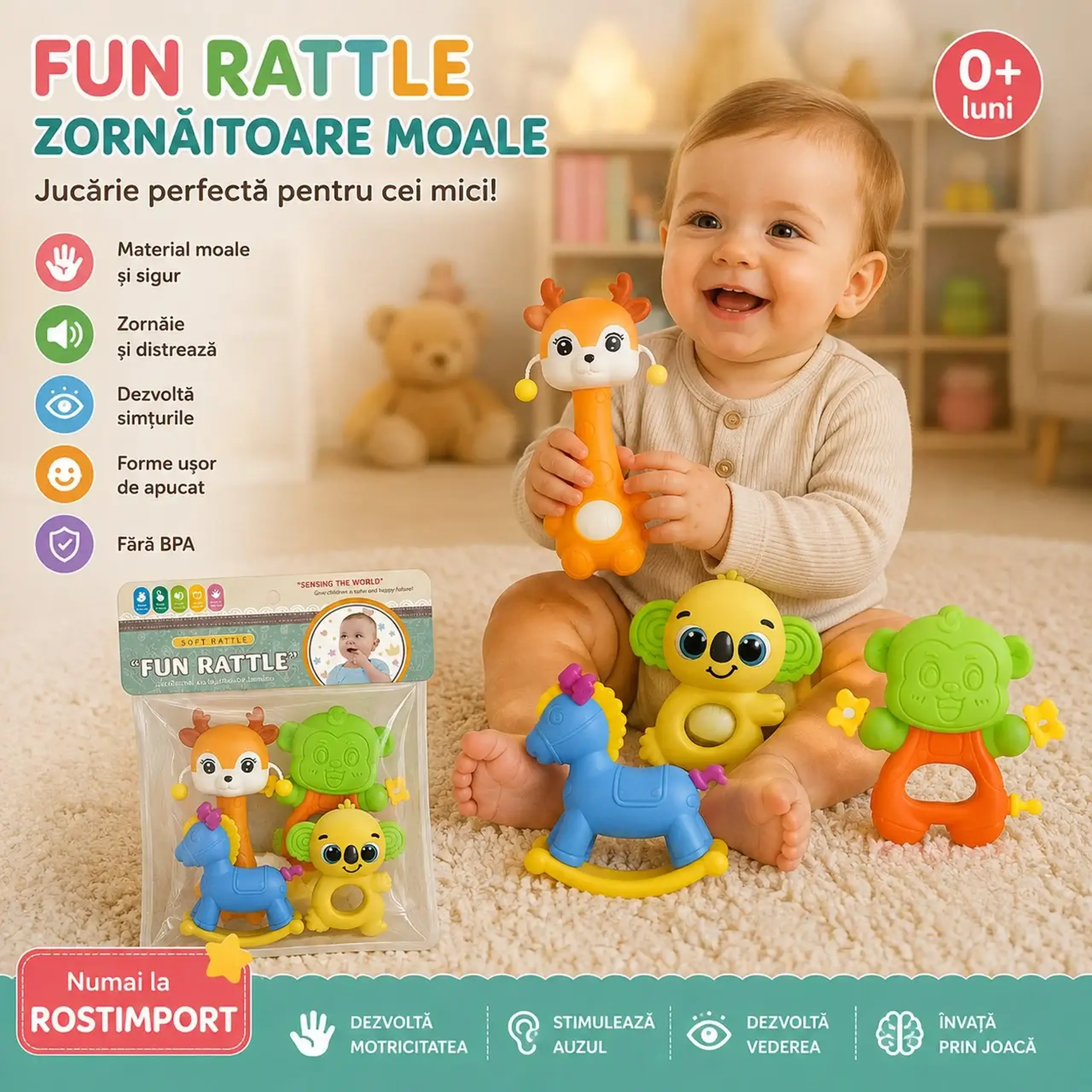 Set jucarii sunatoare (4pcs)