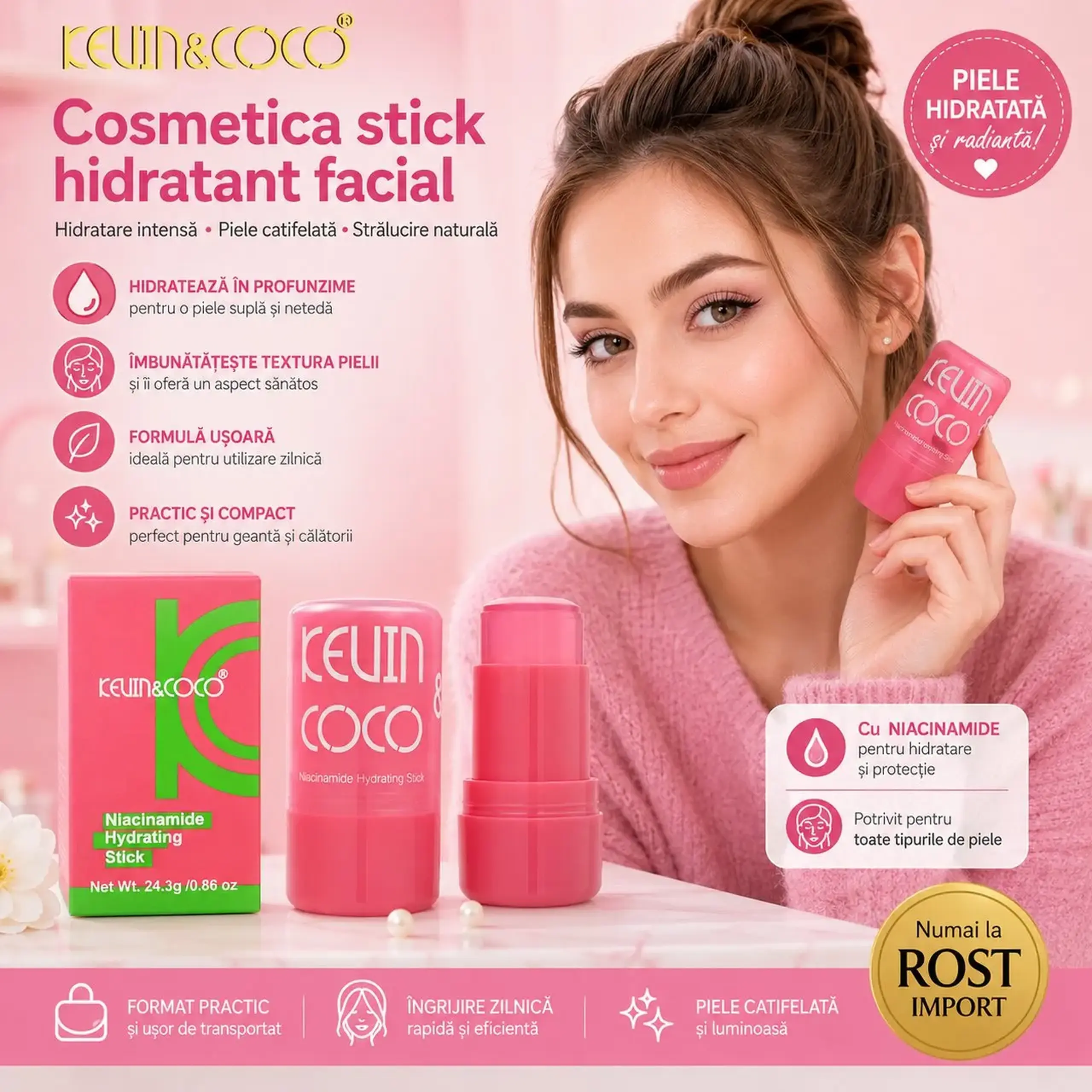 Cosmetica stick hidratant facial