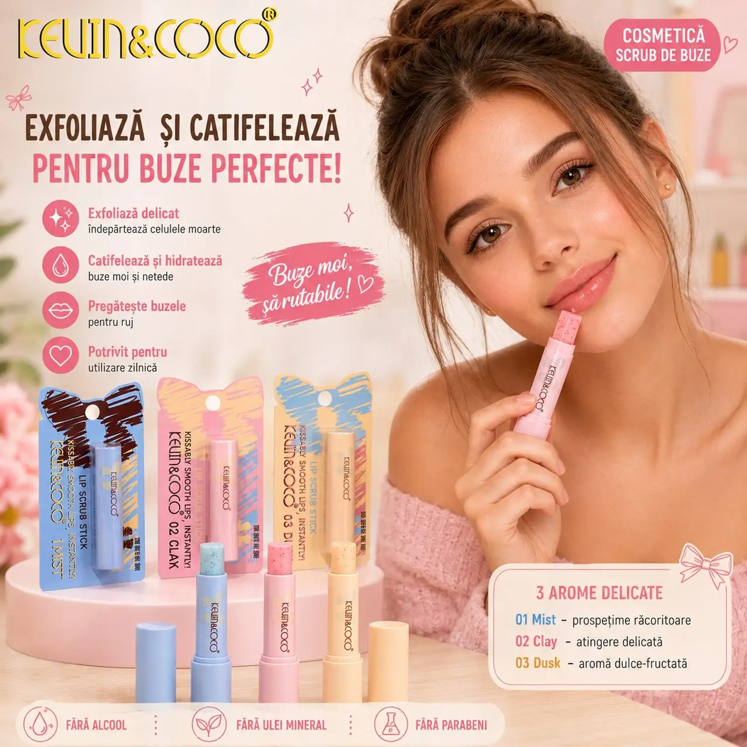 Cosmetica scrub de buze