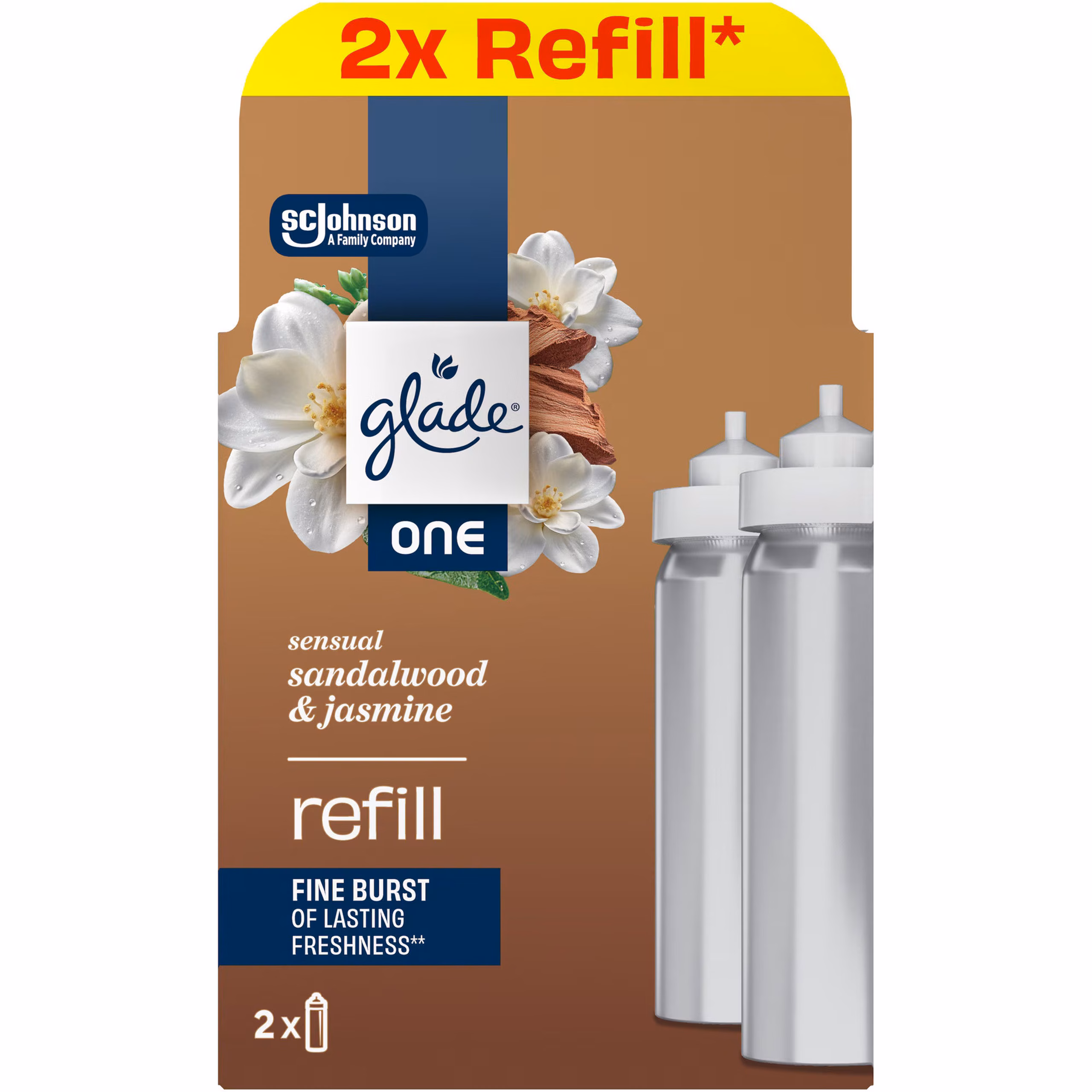 GLADE ONE REZ SANDALWOOD&JASMINE 2X10ML