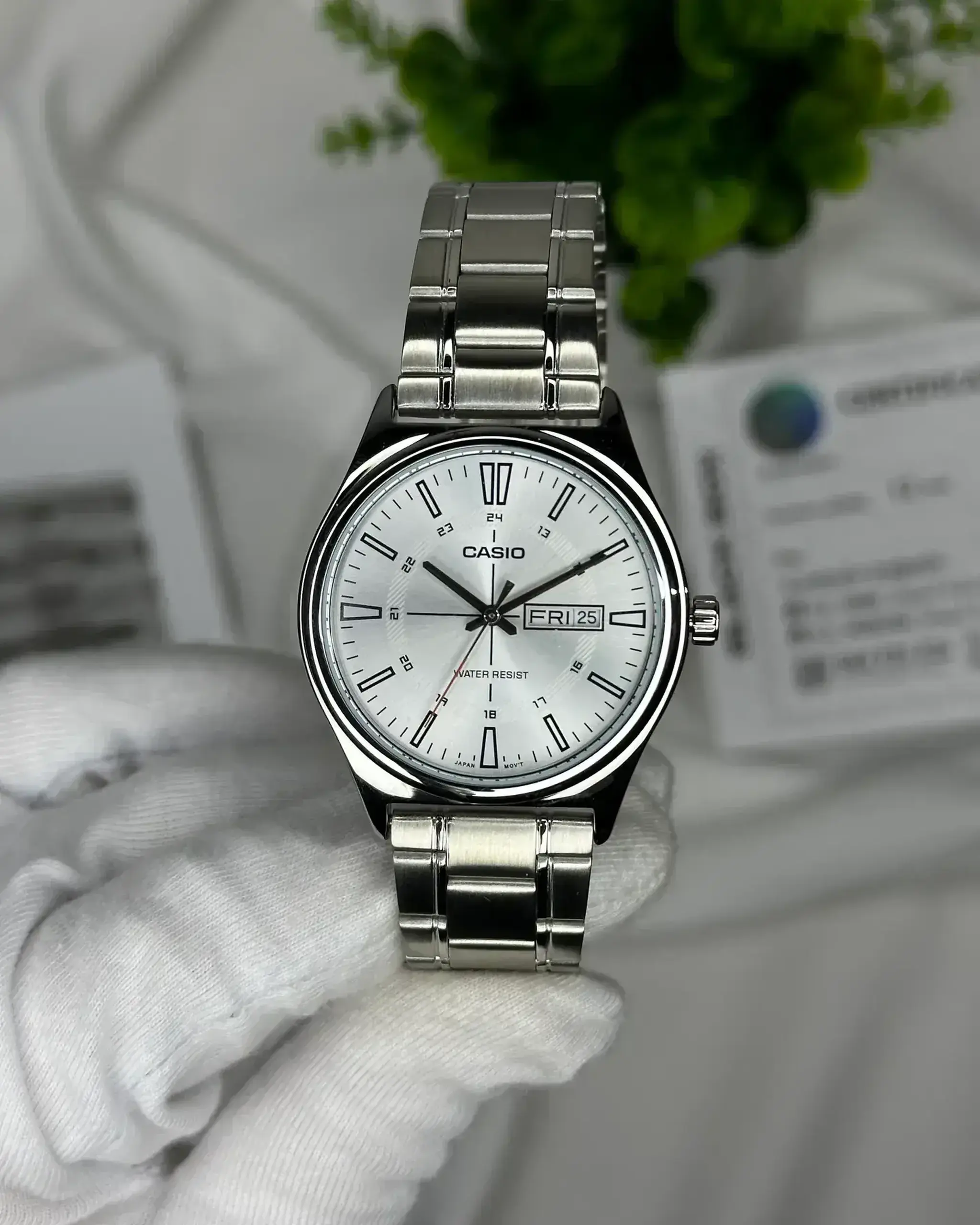 Casio MTP-V006D-7CUDF - Argintiu Data, Ziua saptamanii