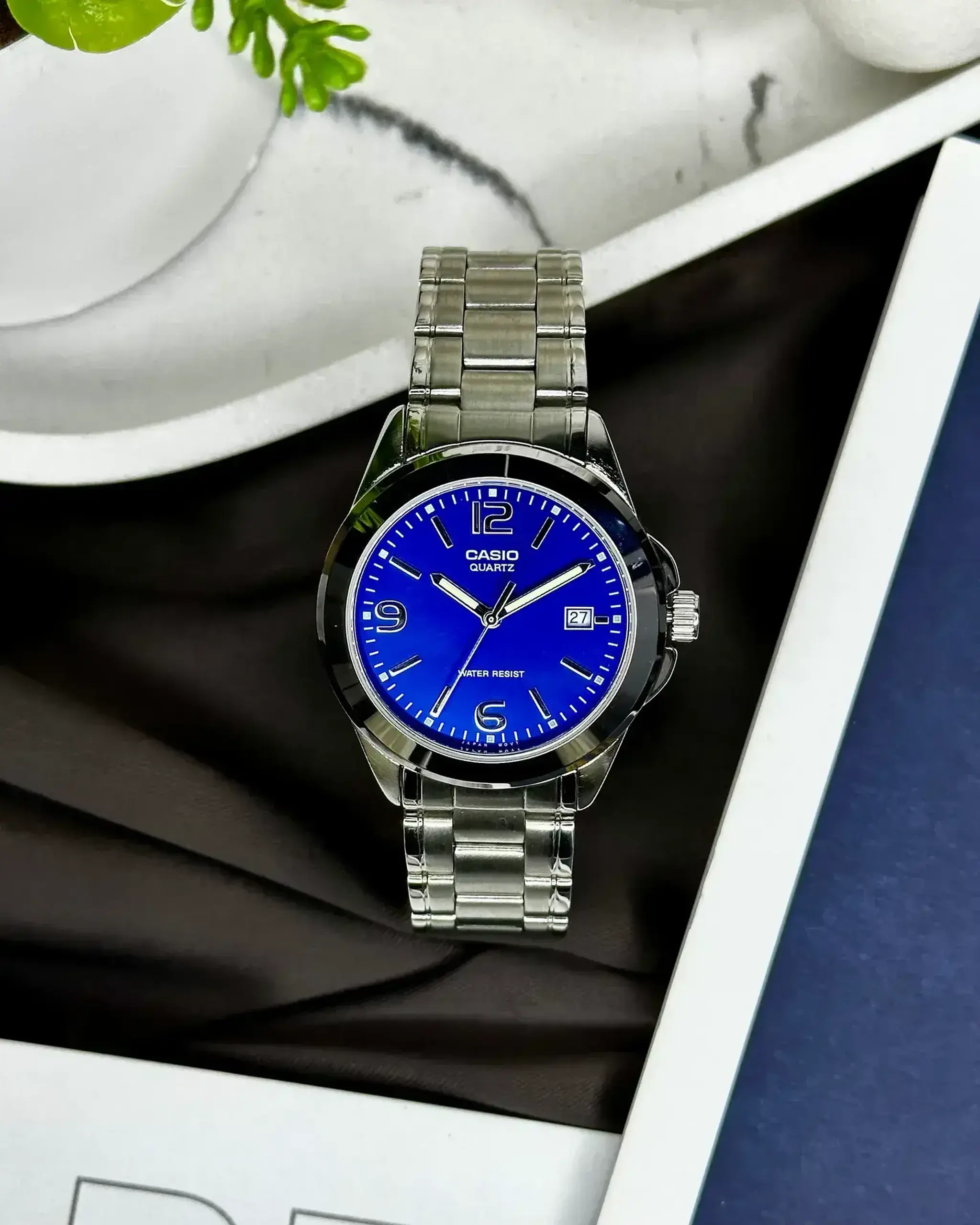Casio MTP-1215A-7ADF - Albastru 43.3 × 38.4 × 8.8 mm
