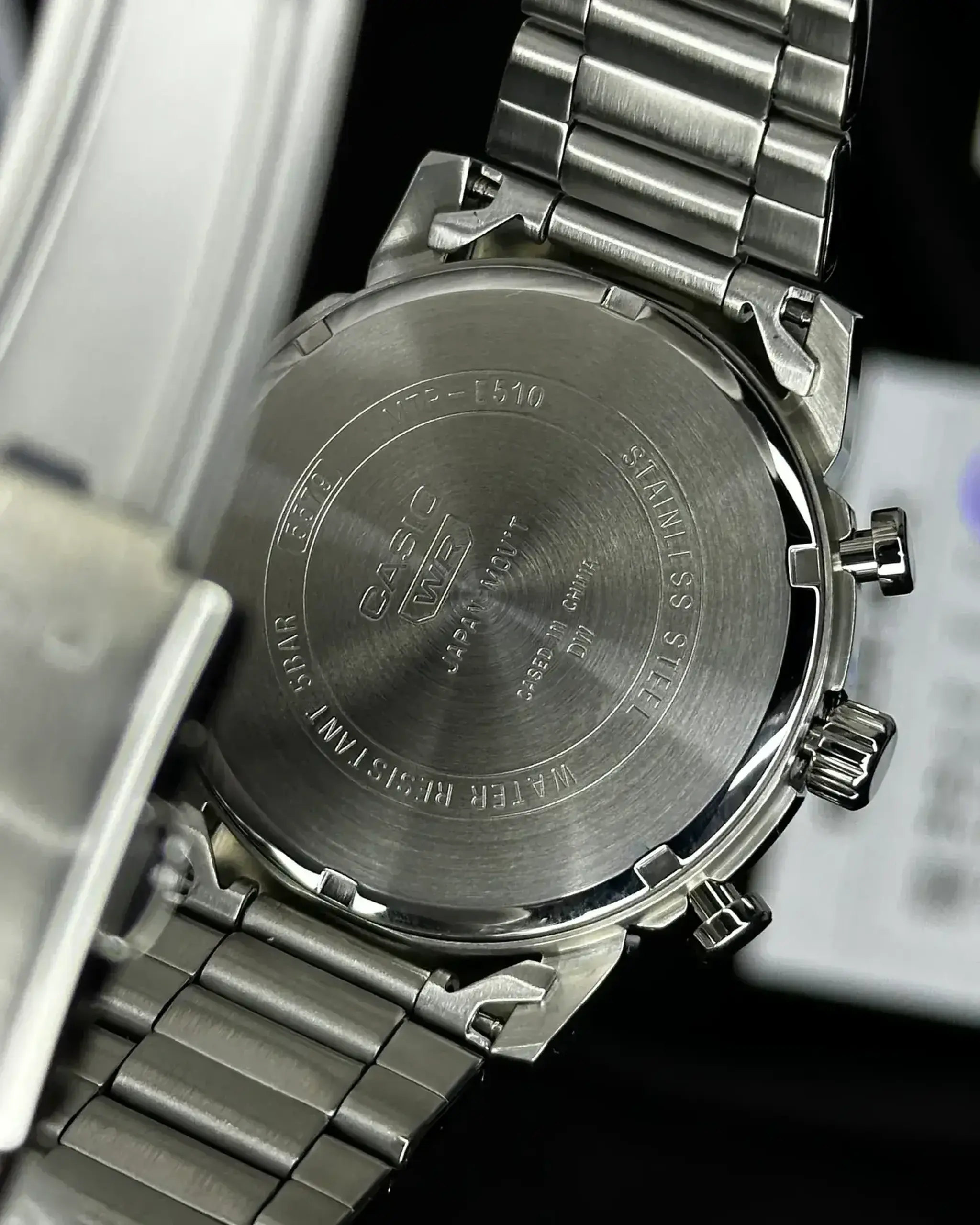 Casio MTP-E725D-3AVDF - Negru Data, Cronometru