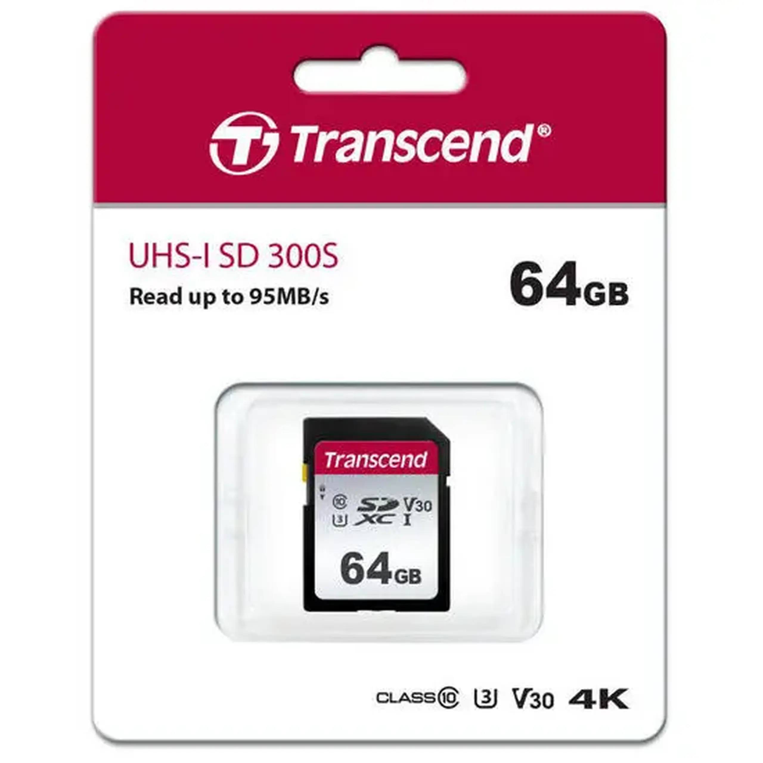 Card de Memorie Transcend SDXC Class 10, 64GB (TS64GSDC300S)