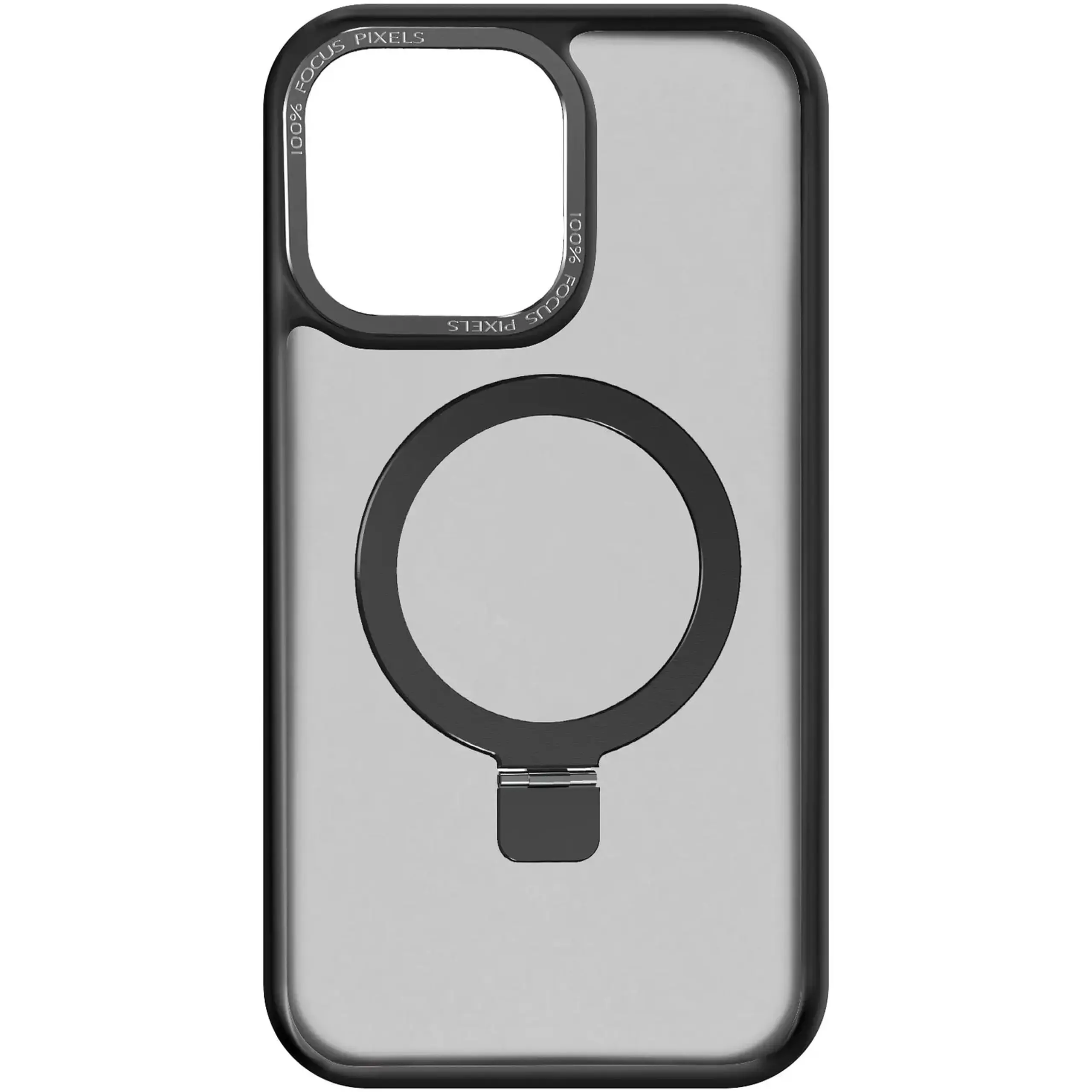 Husa de protectie A+ semitransparenta cu suport pentru iPhone 15 Pro Max negru
