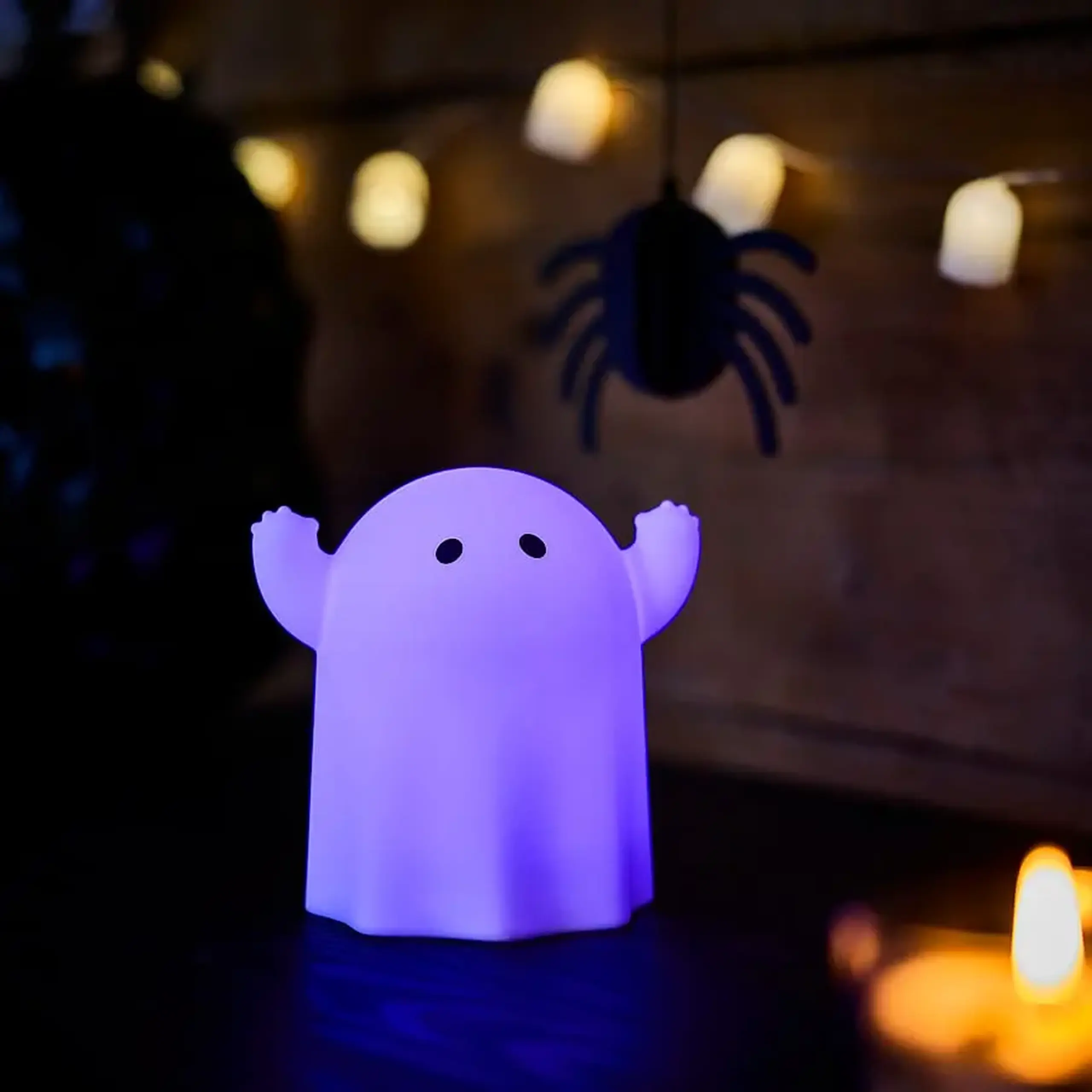 IKEA KUSTFYR Veioza LED decorativa, stafie/cu baterii alb