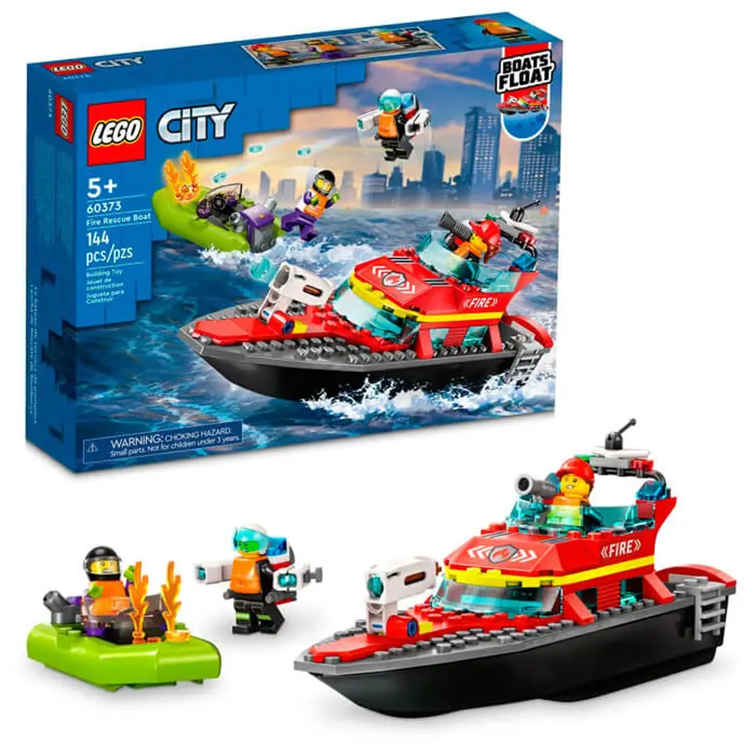 Lego City Barca de pompieri si salvare 60373