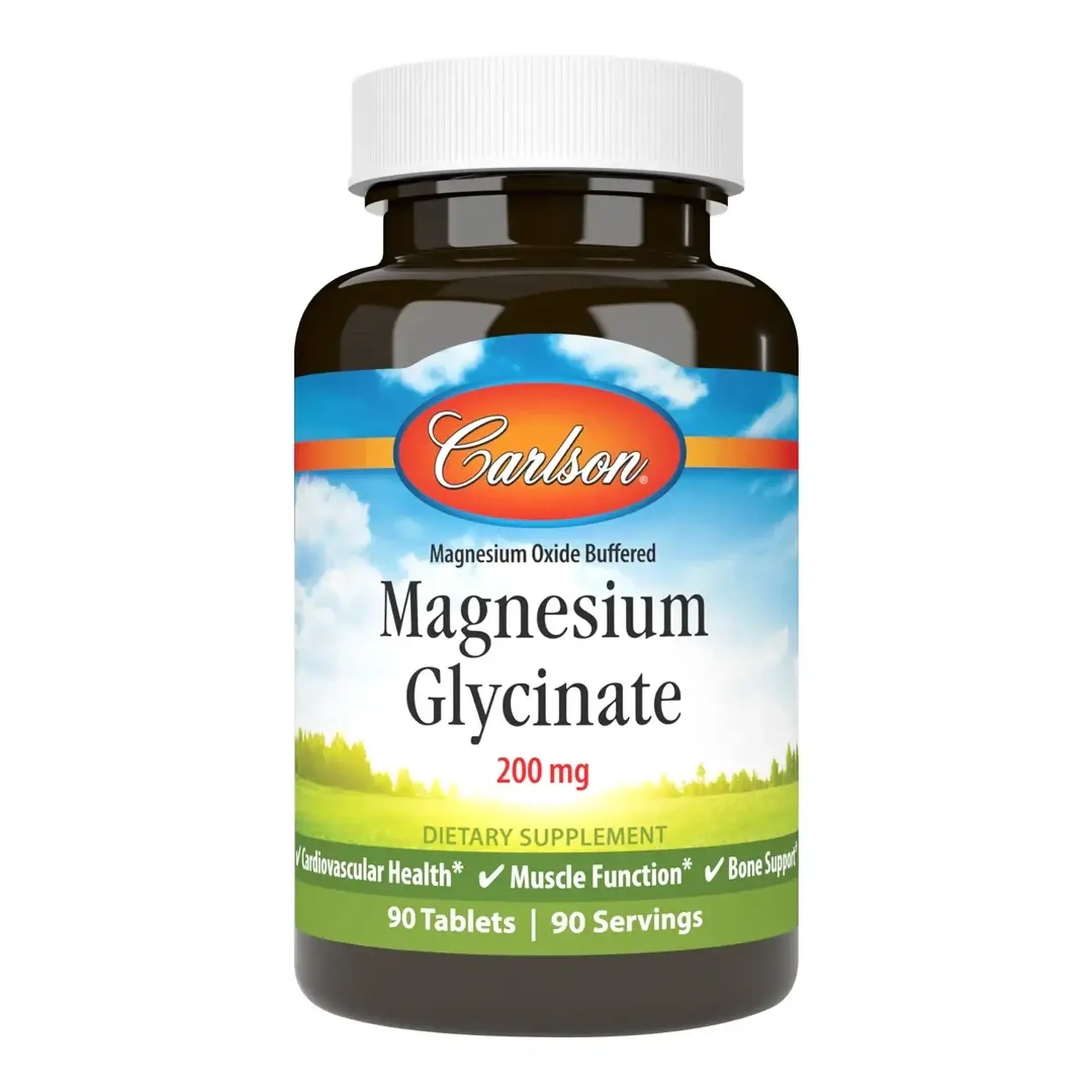 Carlson, Buffered Magnesium Glycinate, 90 tablets