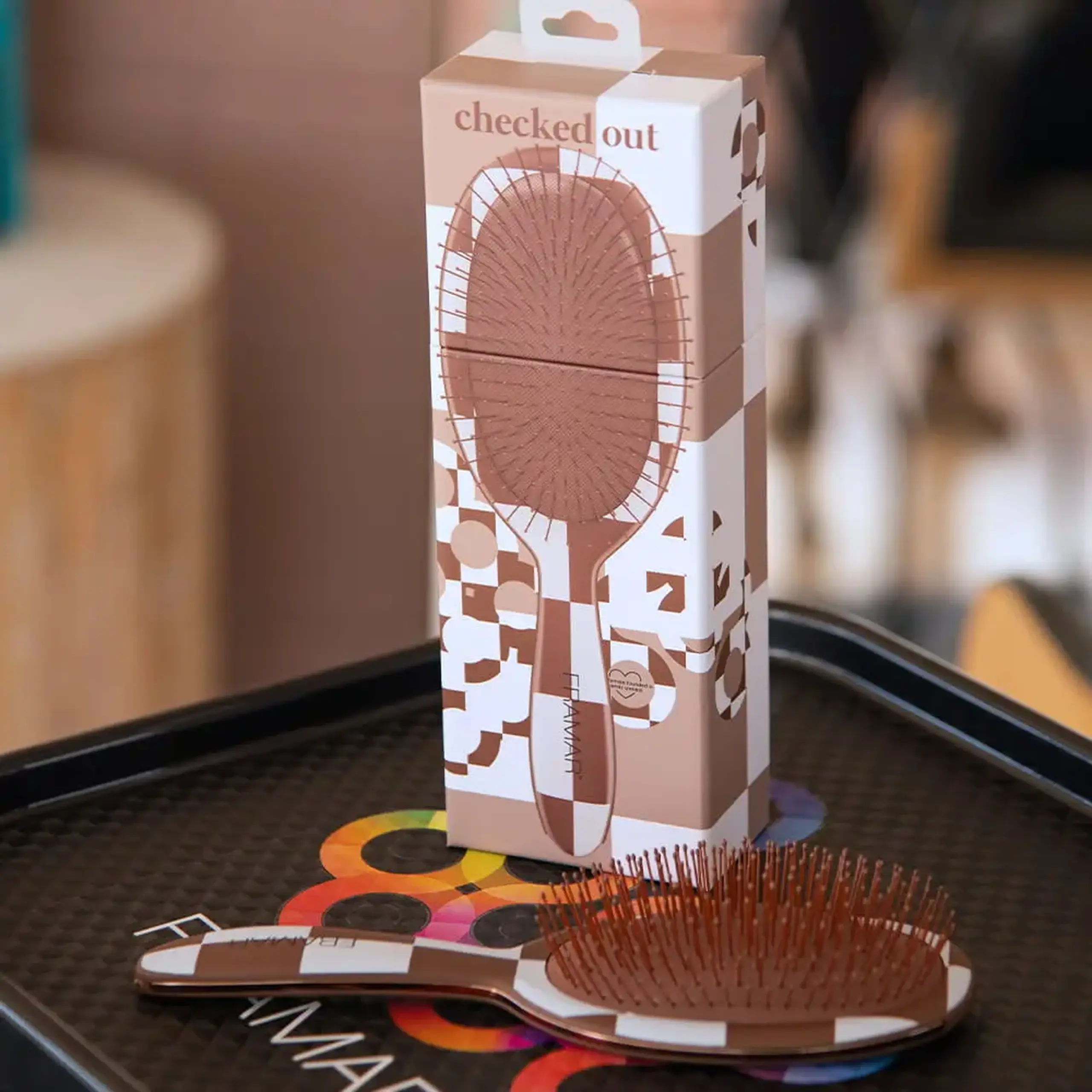 Perie de păr Framar Detangle Brush Chocolate