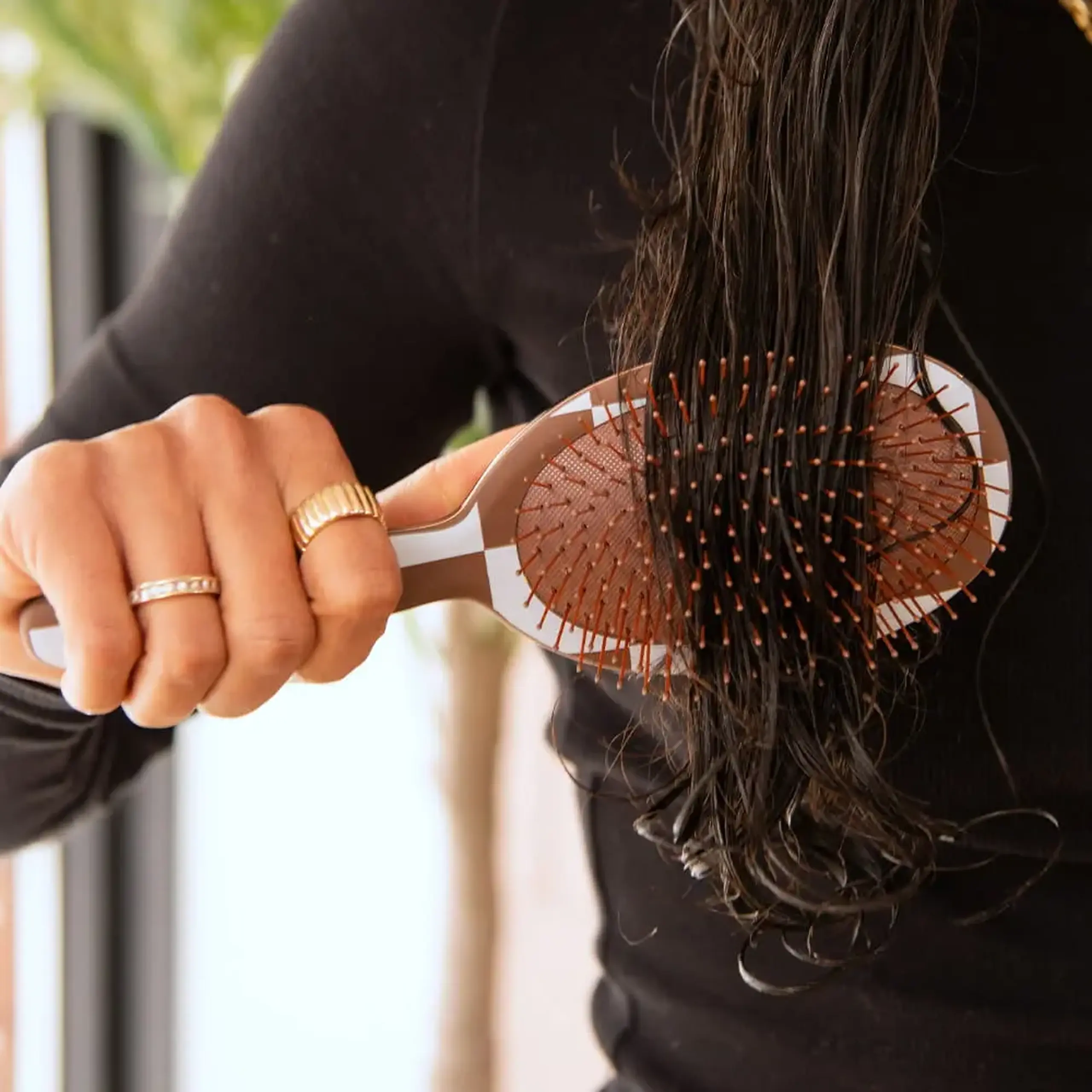 Perie de păr Framar Detangle Brush Chocolate