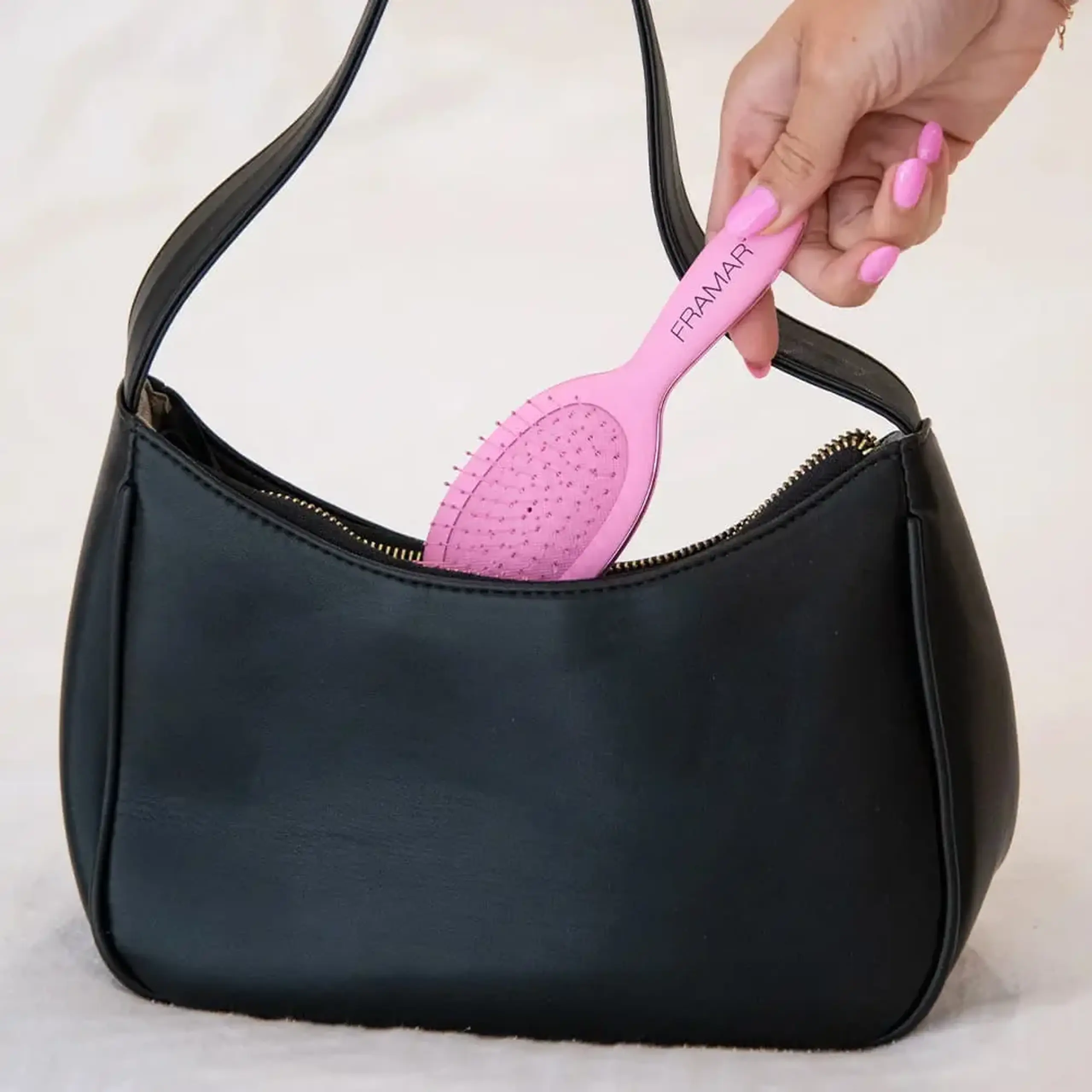 Perie de păr Framar Detangle Brush Mini Pink