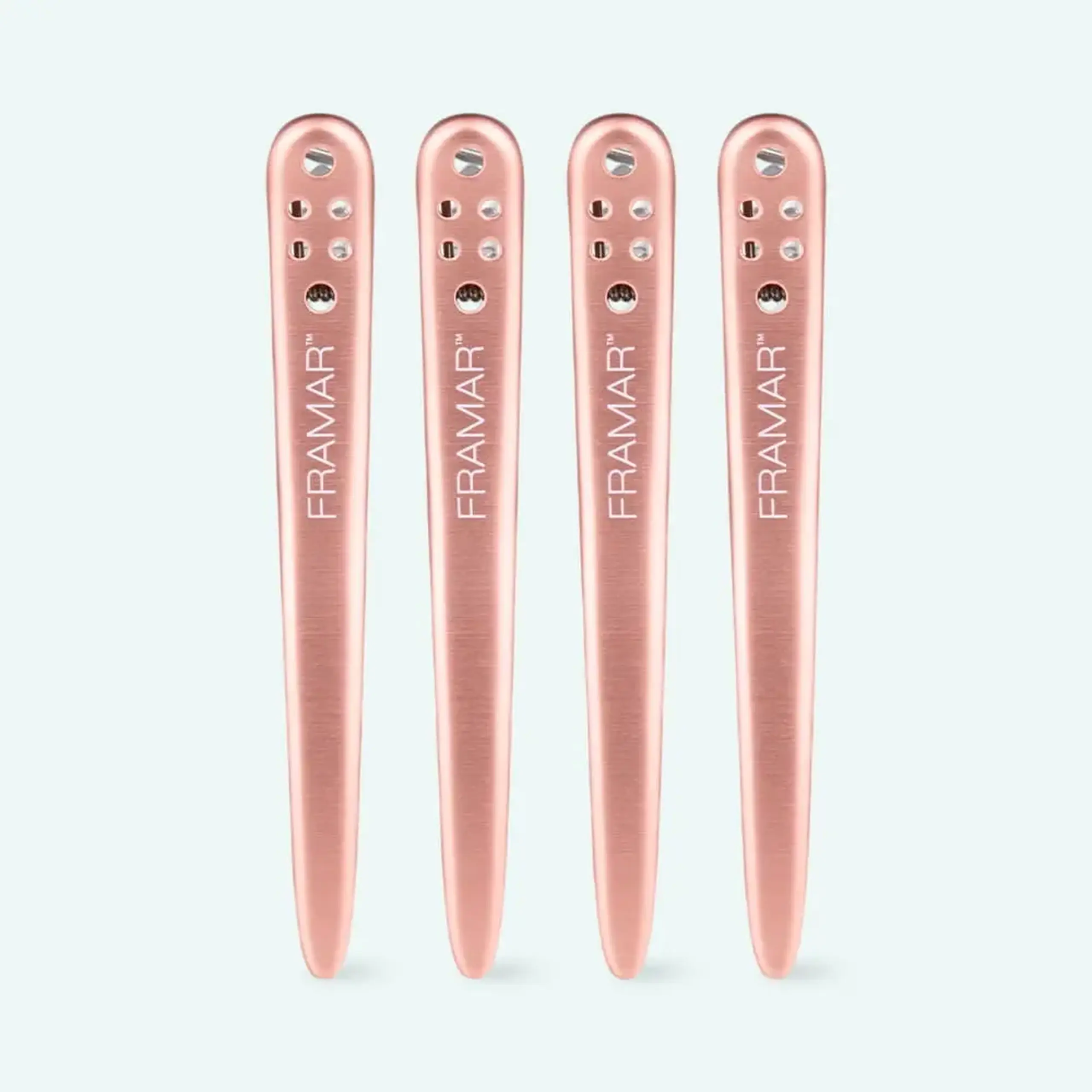 Clipsuri profesionale pentru fixarea părului Framar Big Bite Clips Rose Gold 4pcs