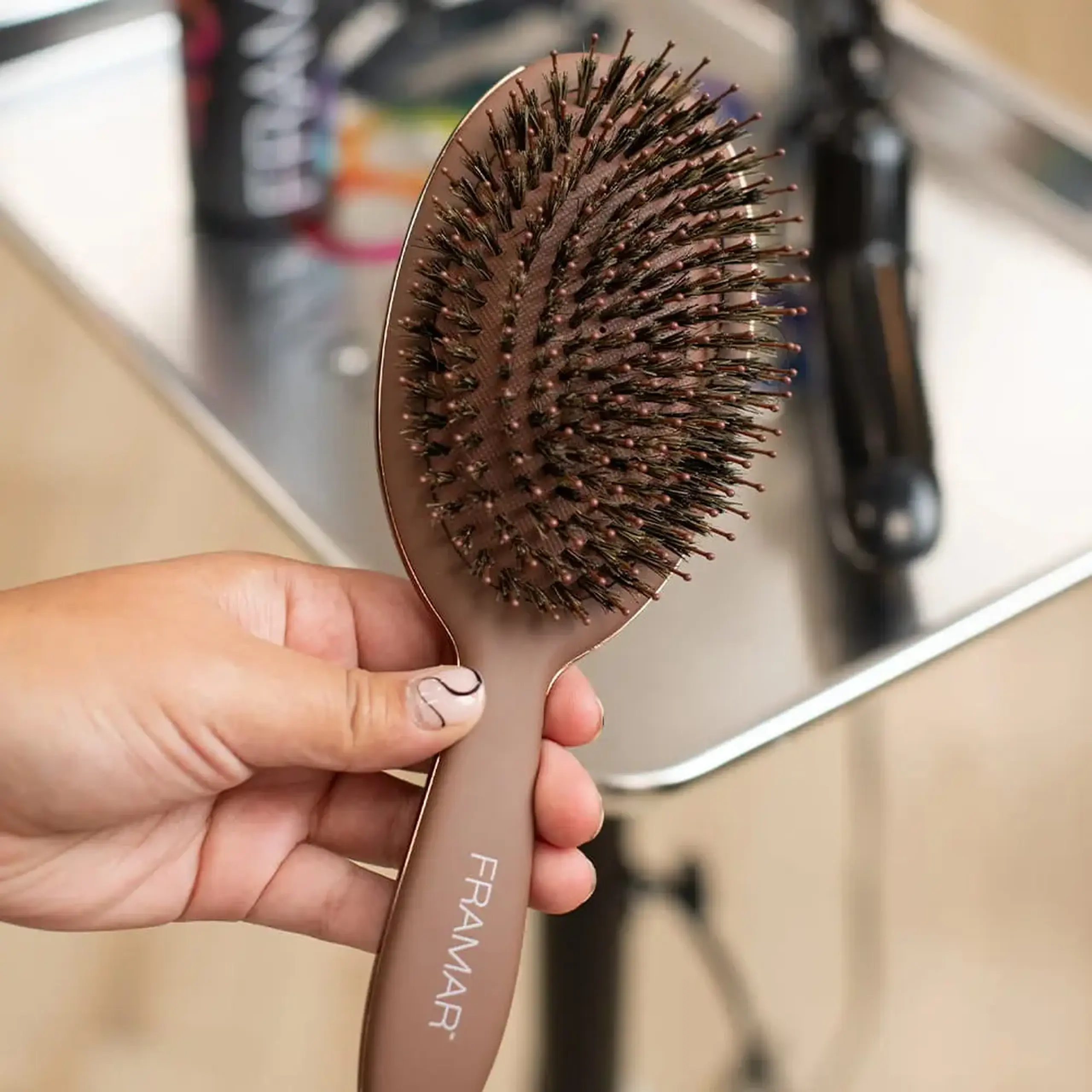 Perie de păr Framar Polish Brush Chocolate