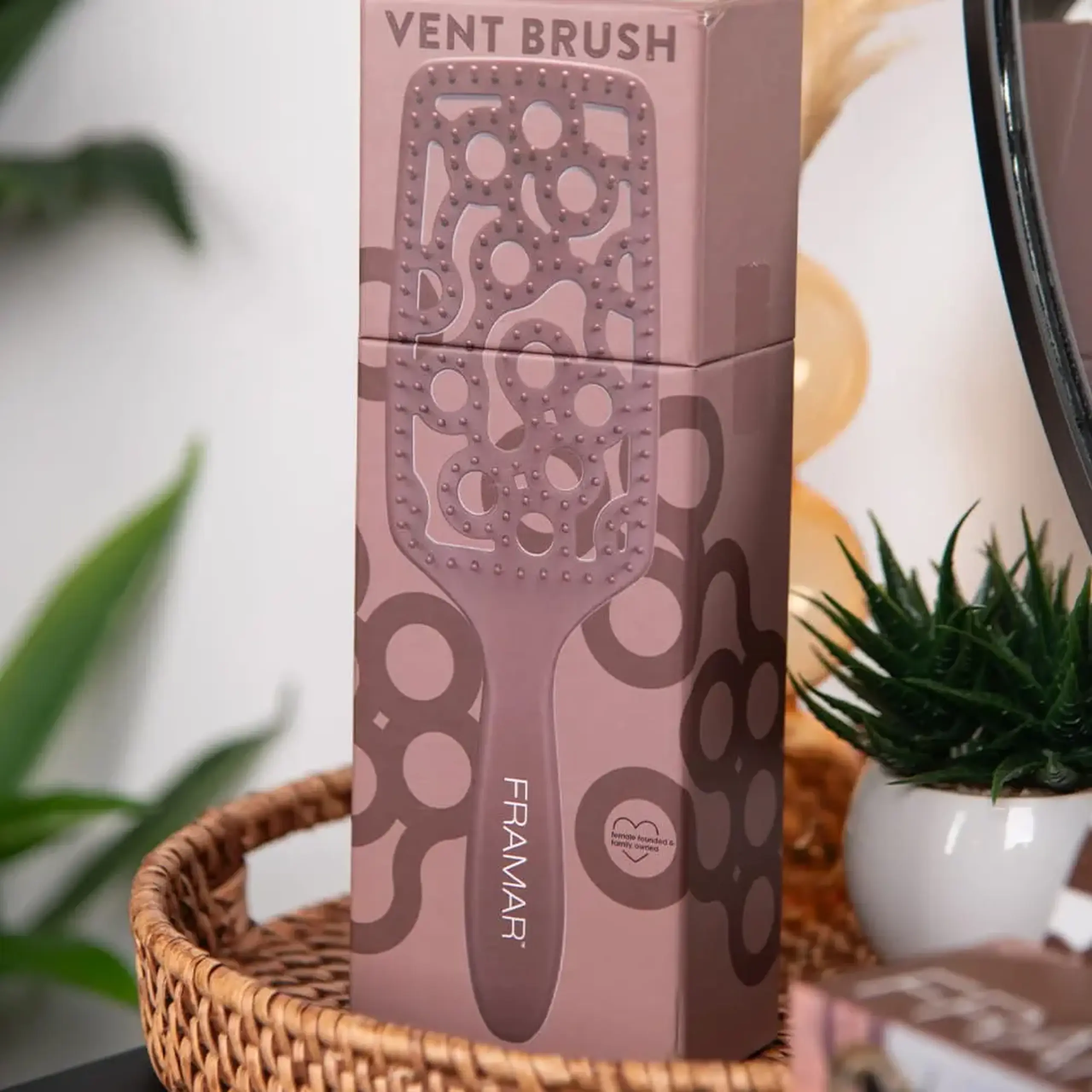 Perie de păr Framar Vent Brush Chocolate