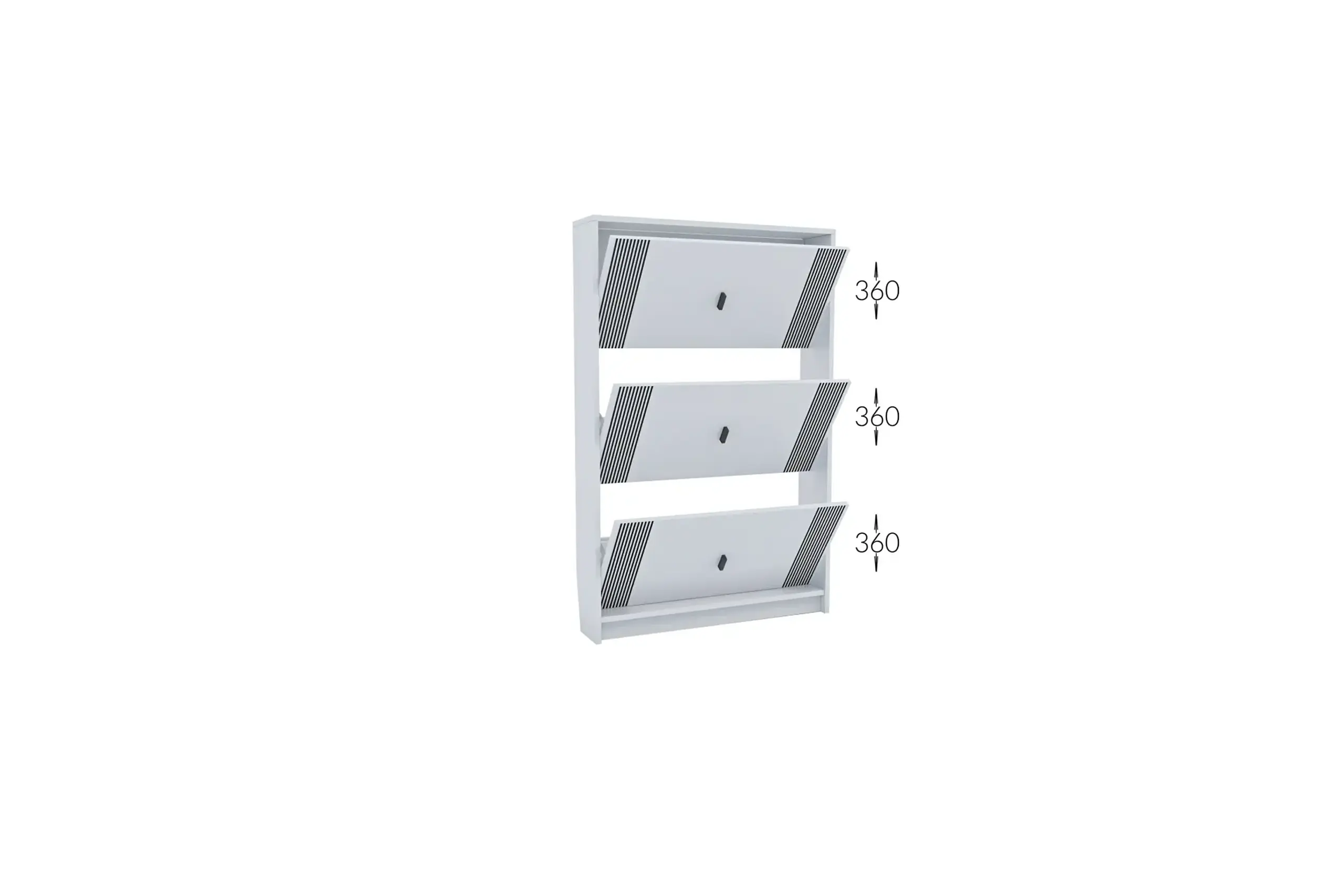 Comoda pentru pantofi 4home Lite, 80x120x17 cm, Nimfea Alba, cu frezare