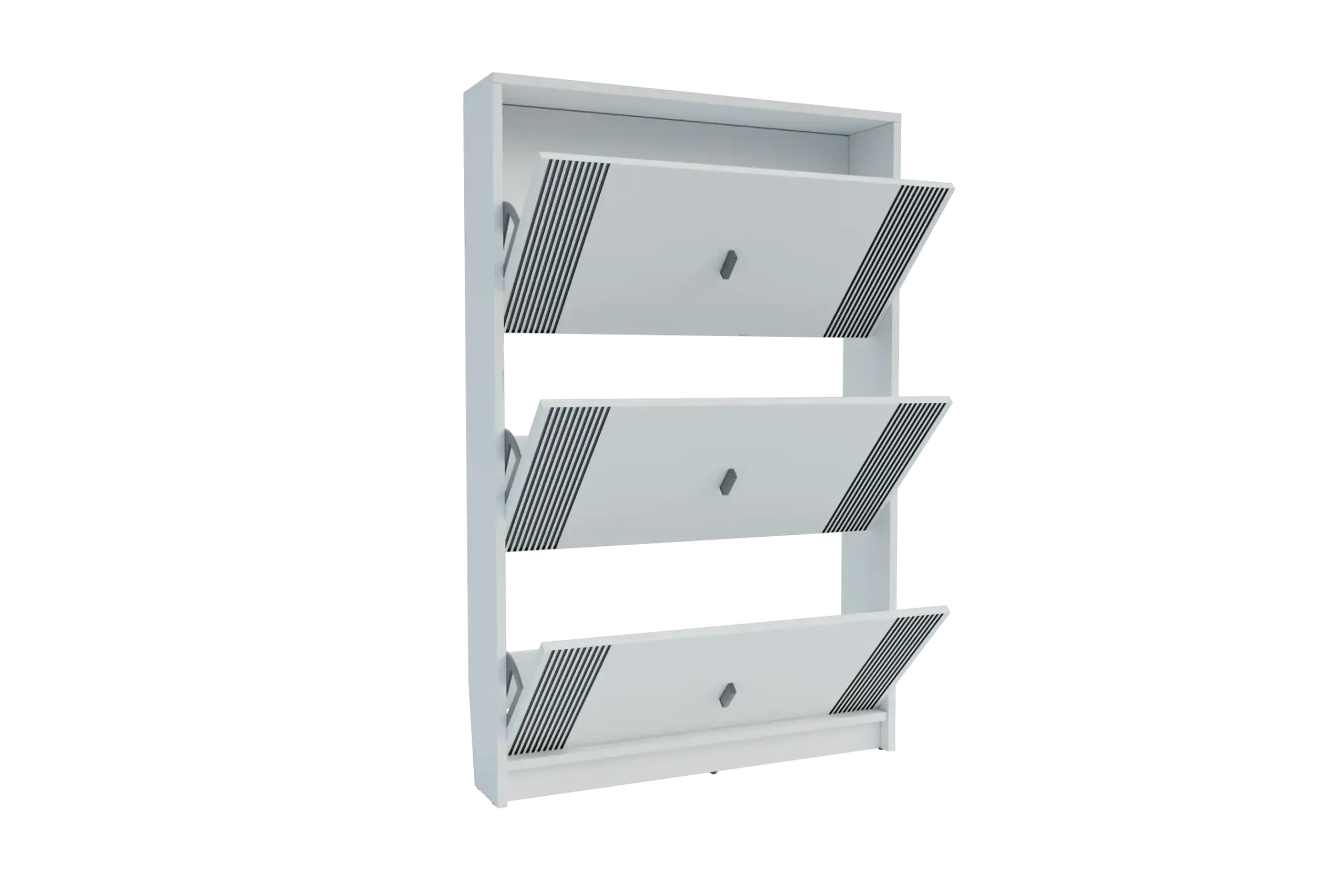 Comoda pentru pantofi 4home Lite, 80x120x17 cm, Nimfea Alba, cu frezare