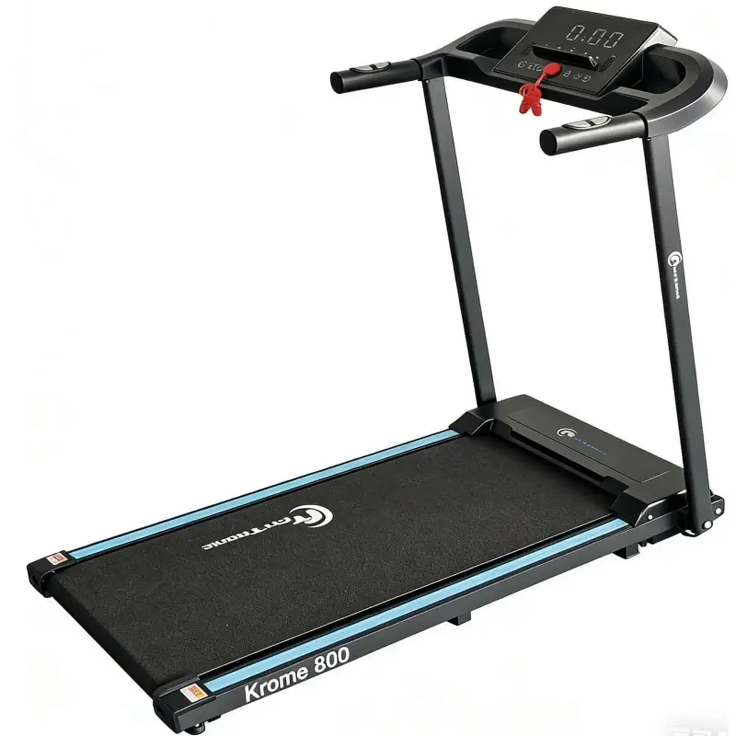 Banda de alergare FitTronic Krome 800, motor 2 CP, viteza maxima 10 km/h, greutate suportata 100 kg, 12 programe de antrenament