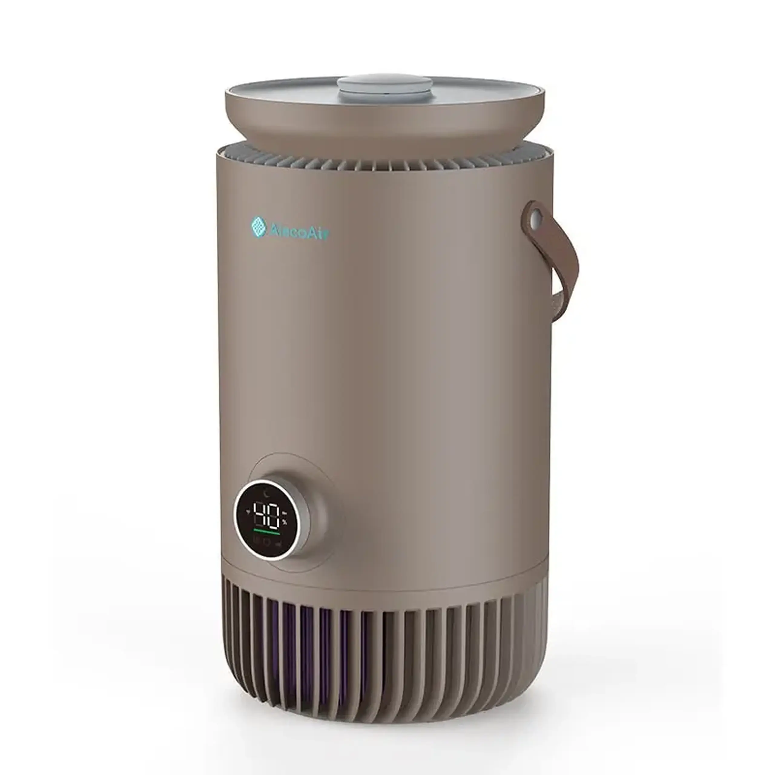 Purificator si Umidificator AlecoAir PU30 NUO Coffee, WiFi, Capacitate Umidificare 400 ml/h, True HEPA H13, Lampa UV-C, Ionizare