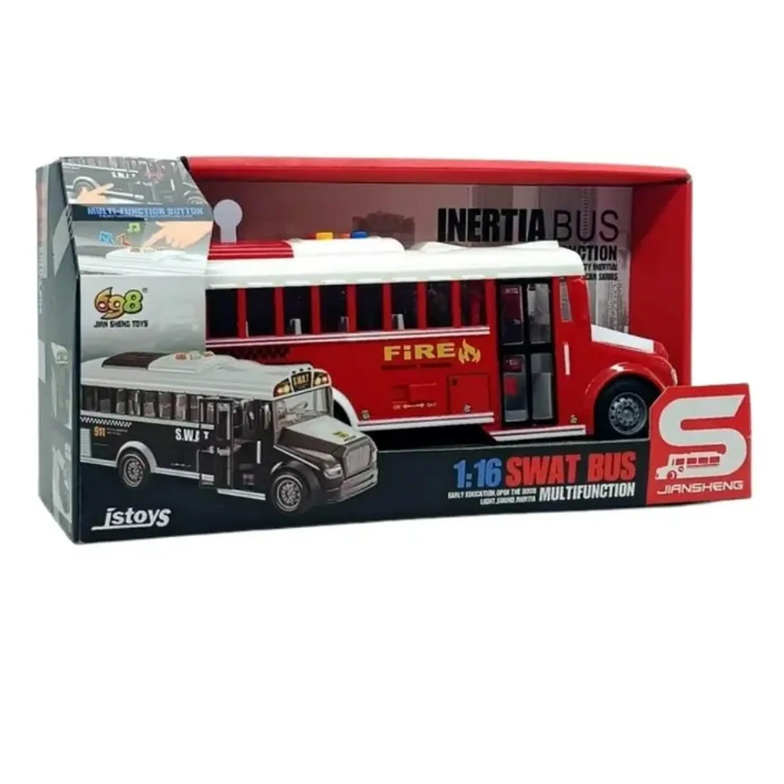 Autobuz de jucarie Trupe Speciale cu frictiune, usi care se deschid, lumi81502