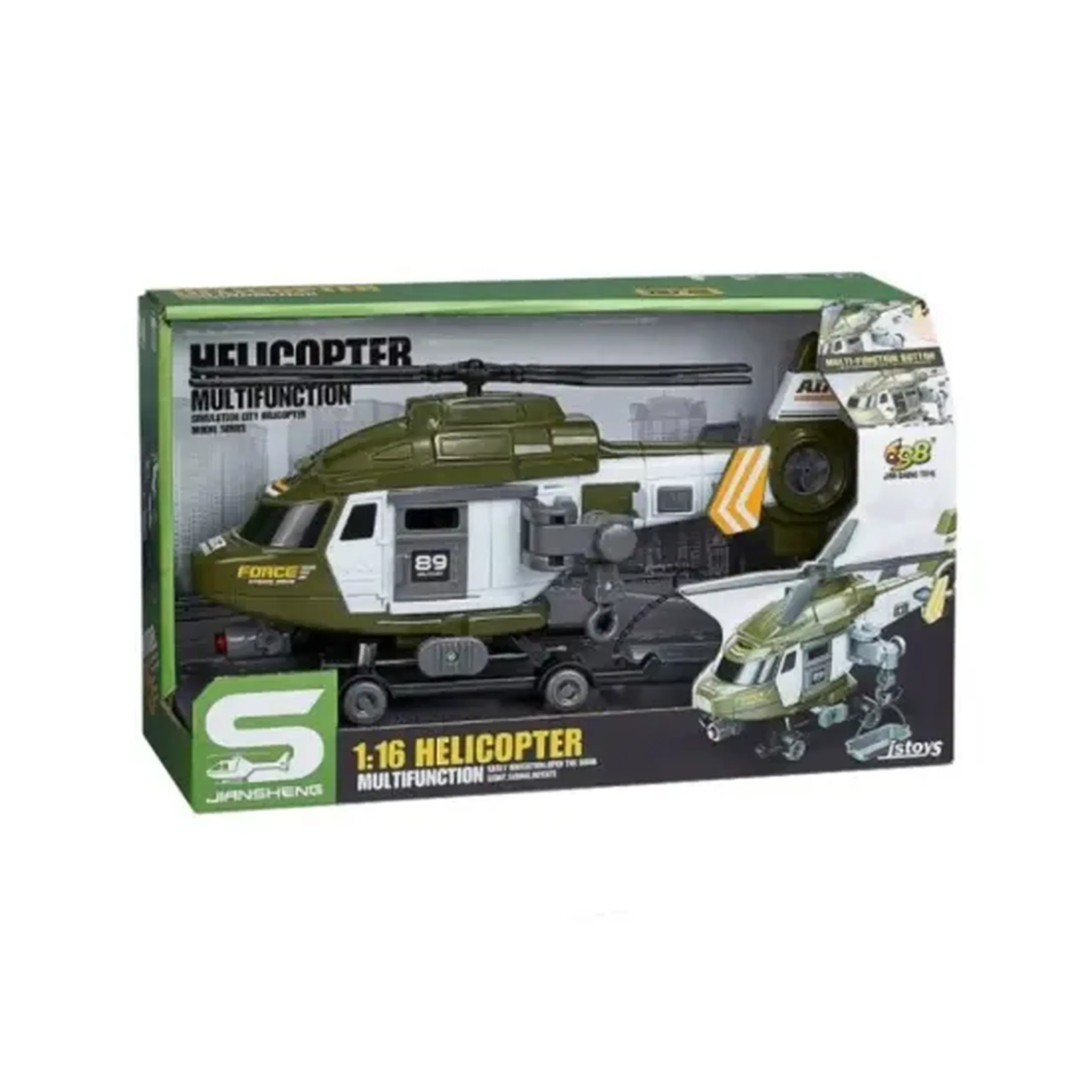 Elicopter militar de jucarie cu inertie, lumini si sunete81512