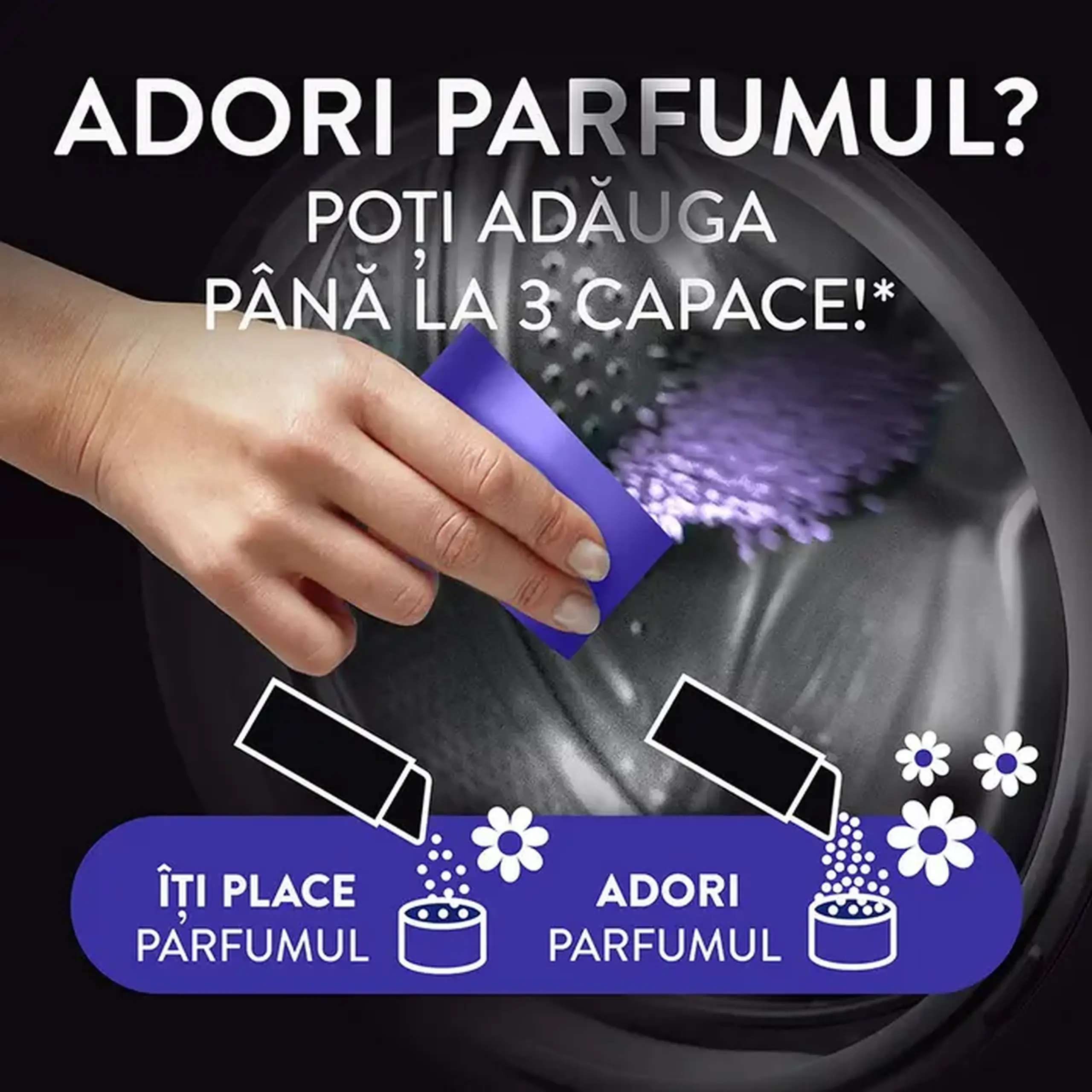 Perle parfumate/rufe Lenor Unstoppables Violet Fresh 270g