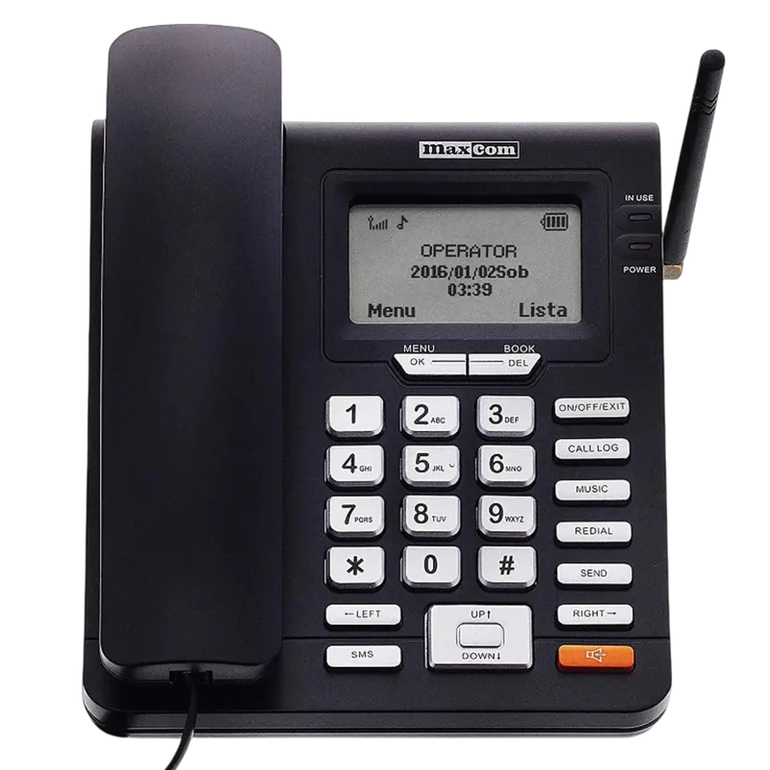 MAXCOM TELEFON FIX MM28DHS+GSM Black