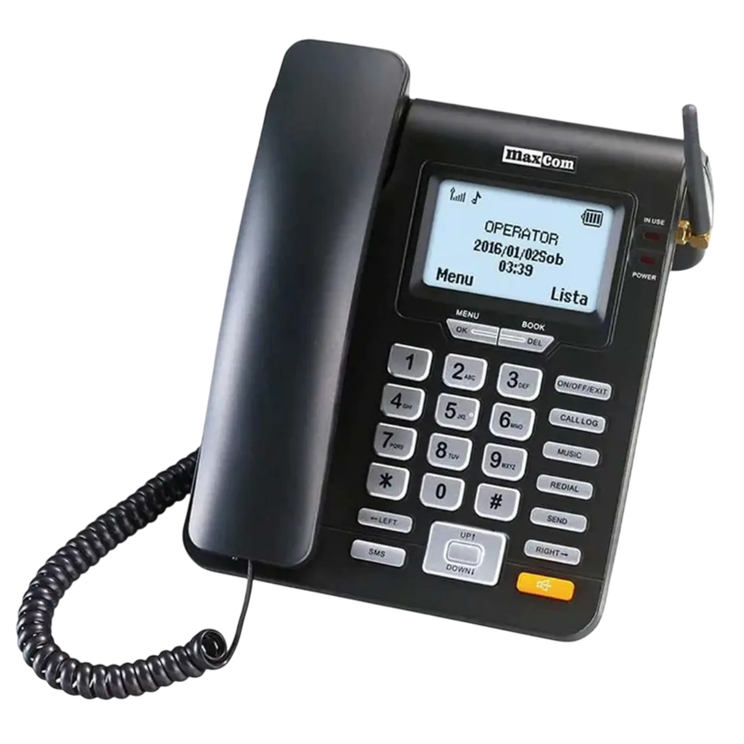 MAXCOM TELEFON FIX MM28DHS+GSM Black