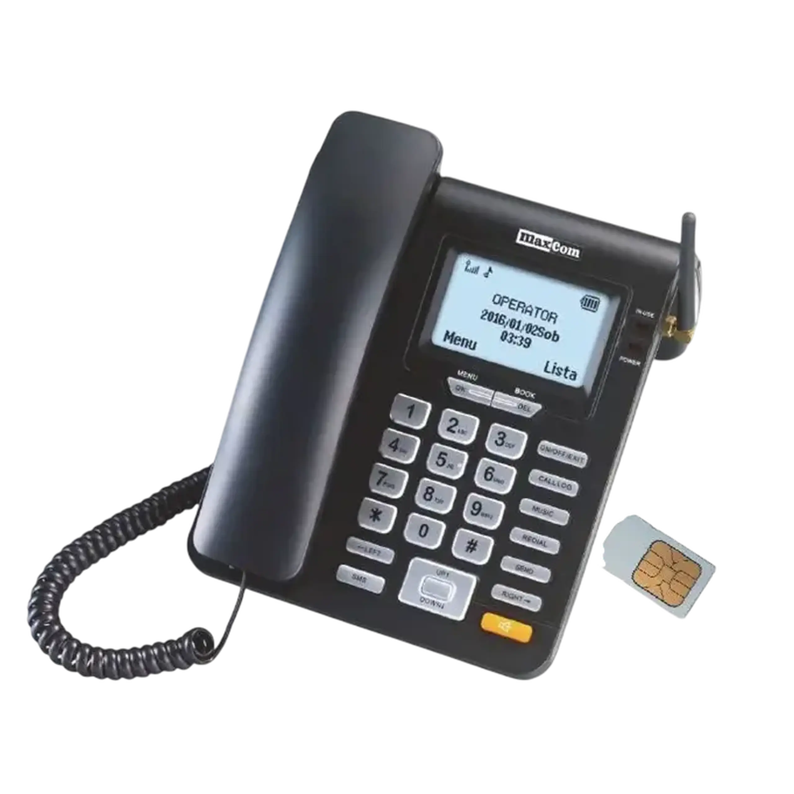 MAXCOM TELEFON FIX MM28DHS+GSM Black