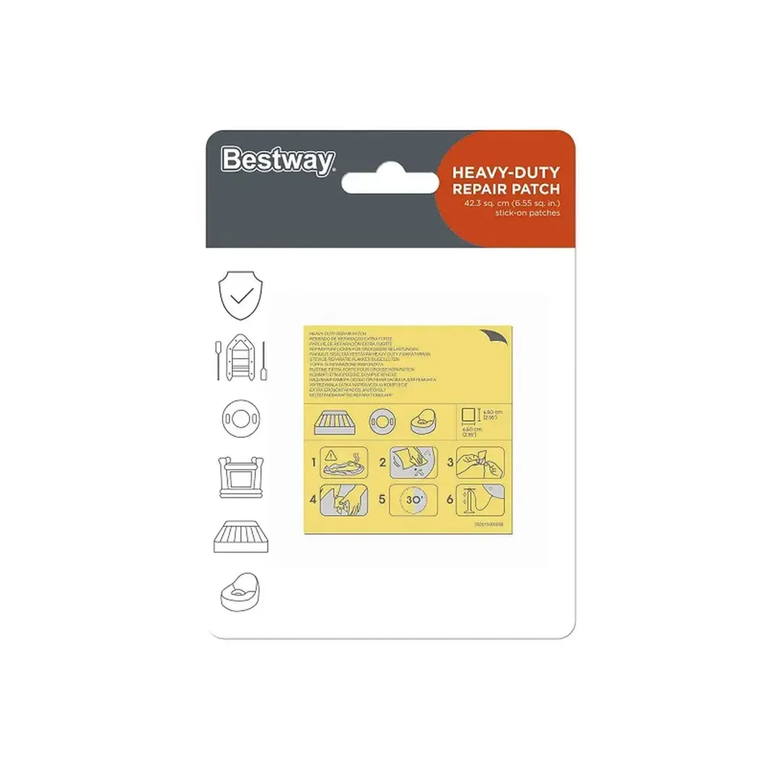 Set plasturi autoadezive pentru reparație 65 x 65 mm Bestway