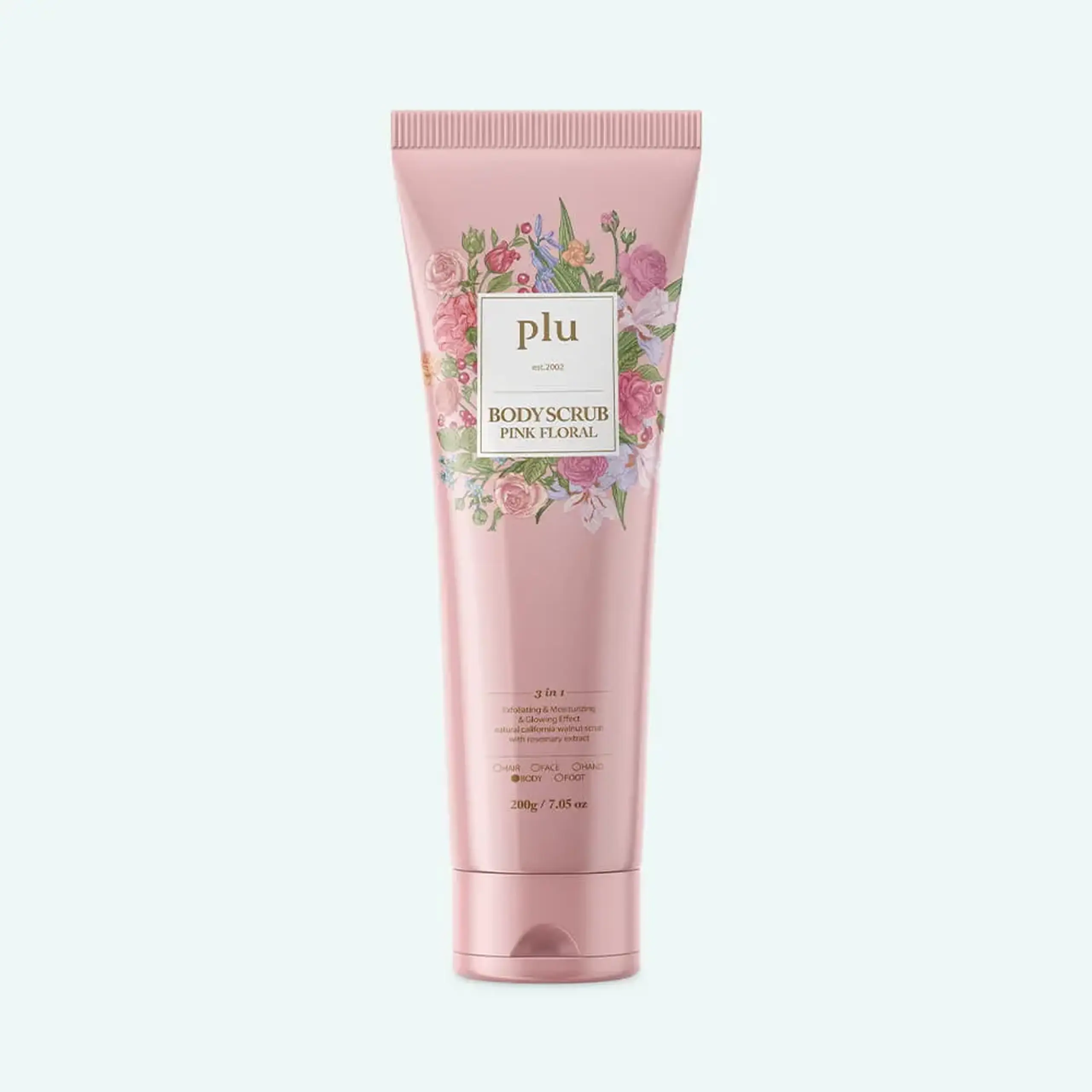 Scrub delicat pentru corp PLU Body Scrub Pink Floral 200 g