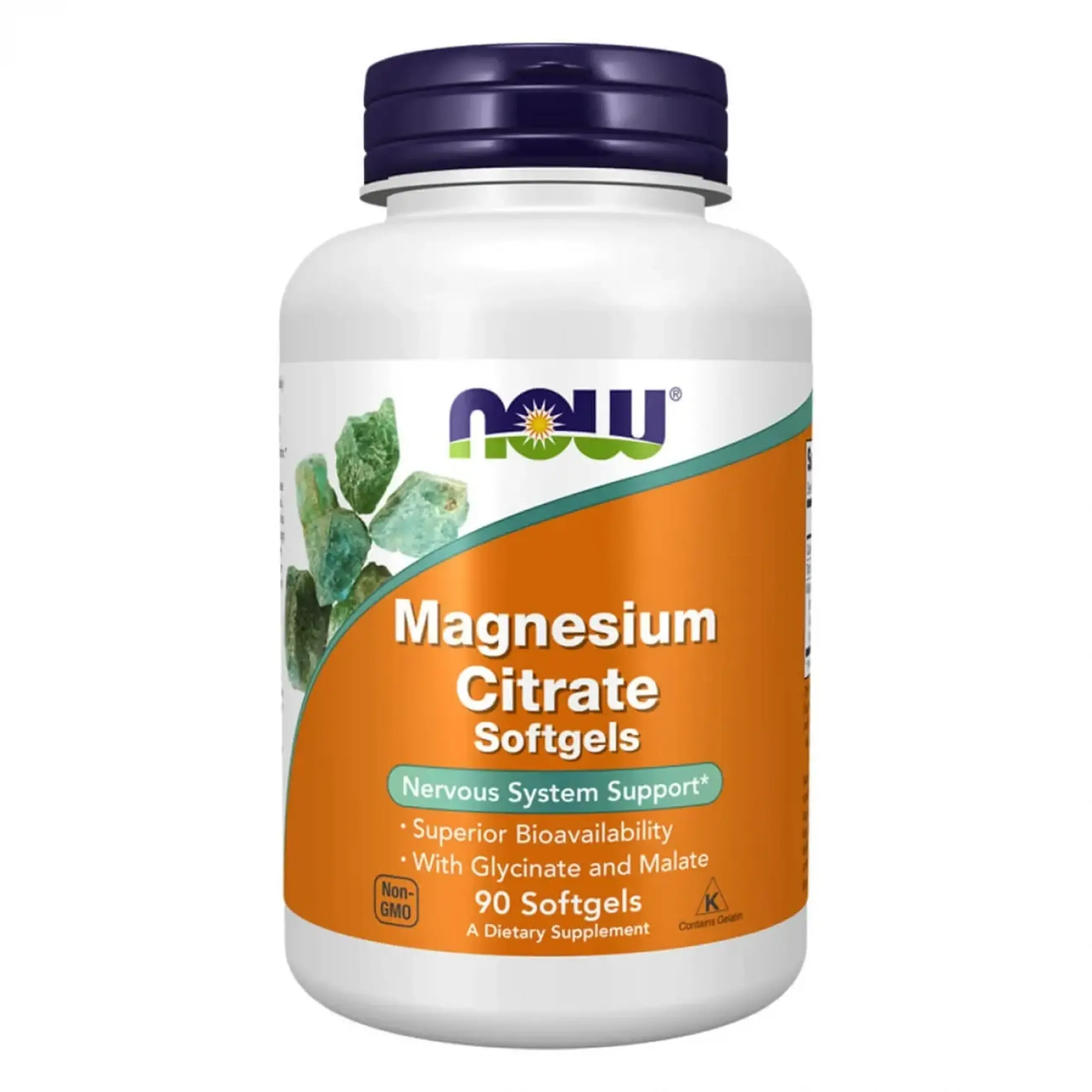 Now Foods, Magnesium Citrate, 180 capsule gelatinoase - Volum 90 capsule