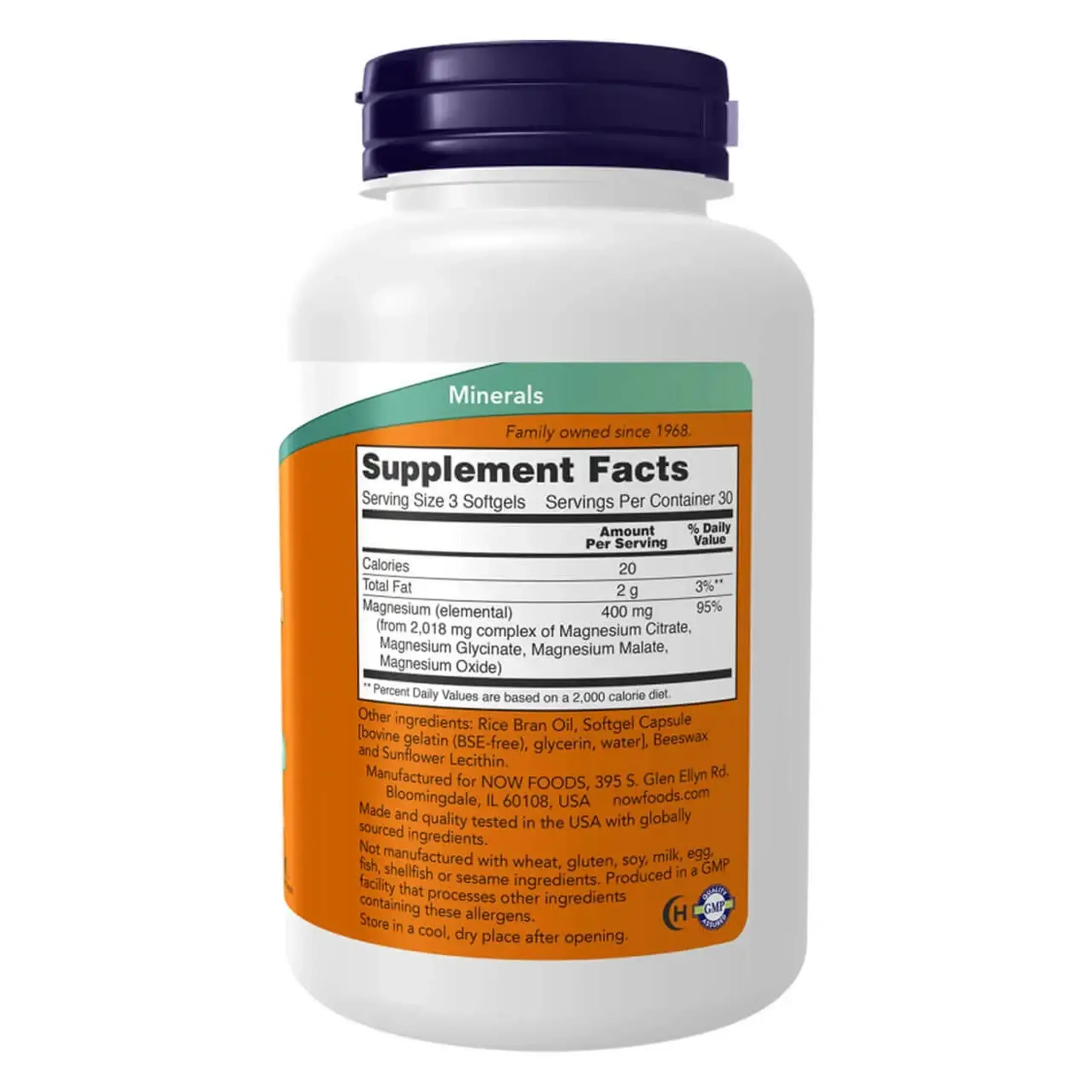 Now Foods, Magnesium Citrate, 180 capsule gelatinoase - Volum 90 capsule