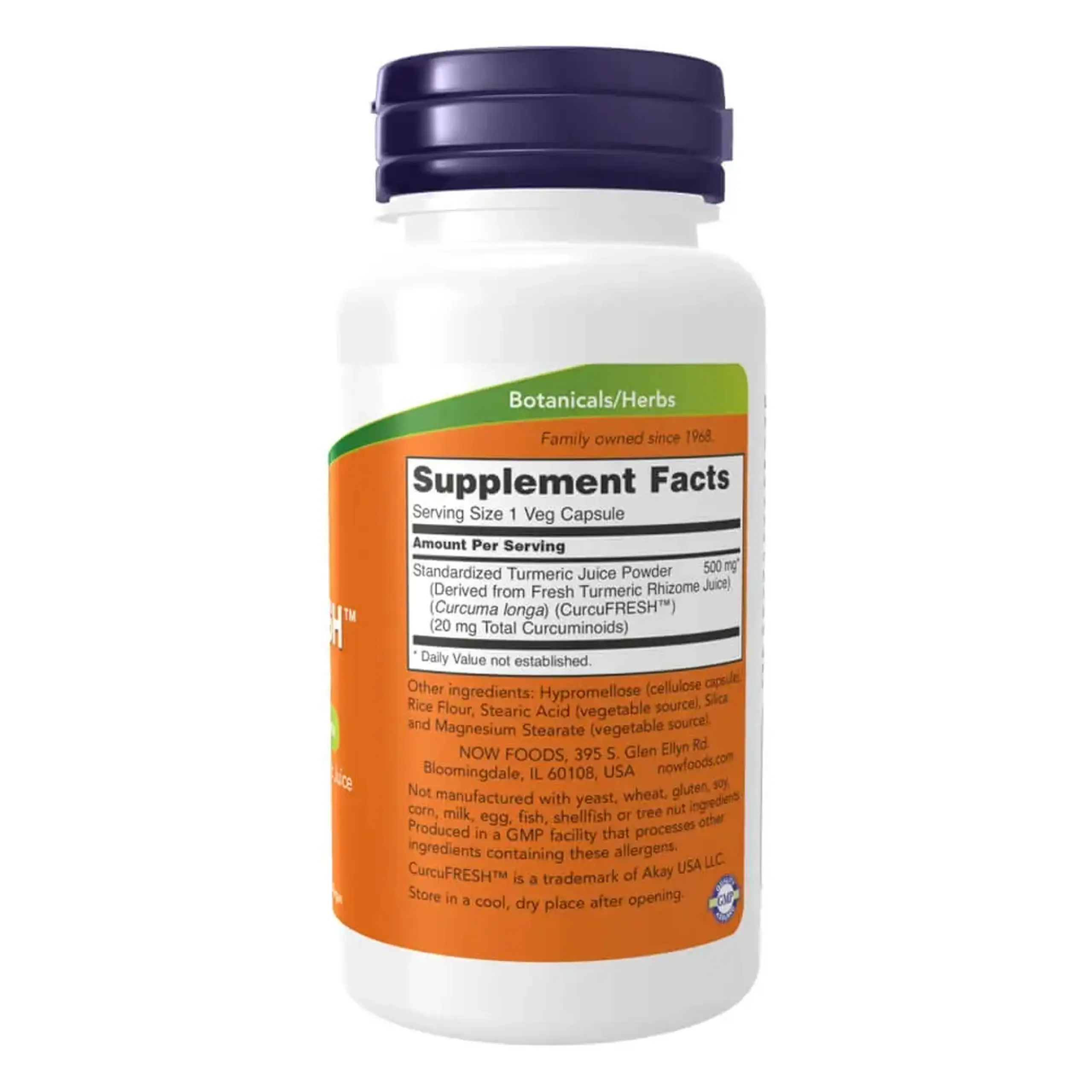 Now Foods, CurcuFresh Curcumin, 60 capsule vegetale
