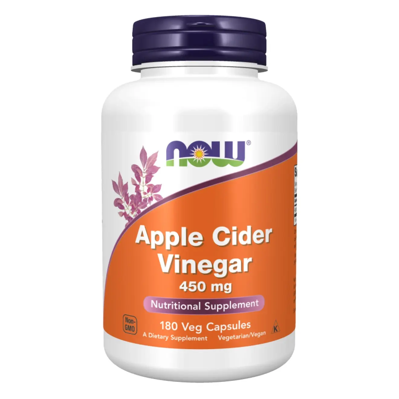 Now Foods, Apple Cider Vinegar 450 mg, 180 capsule vegetale