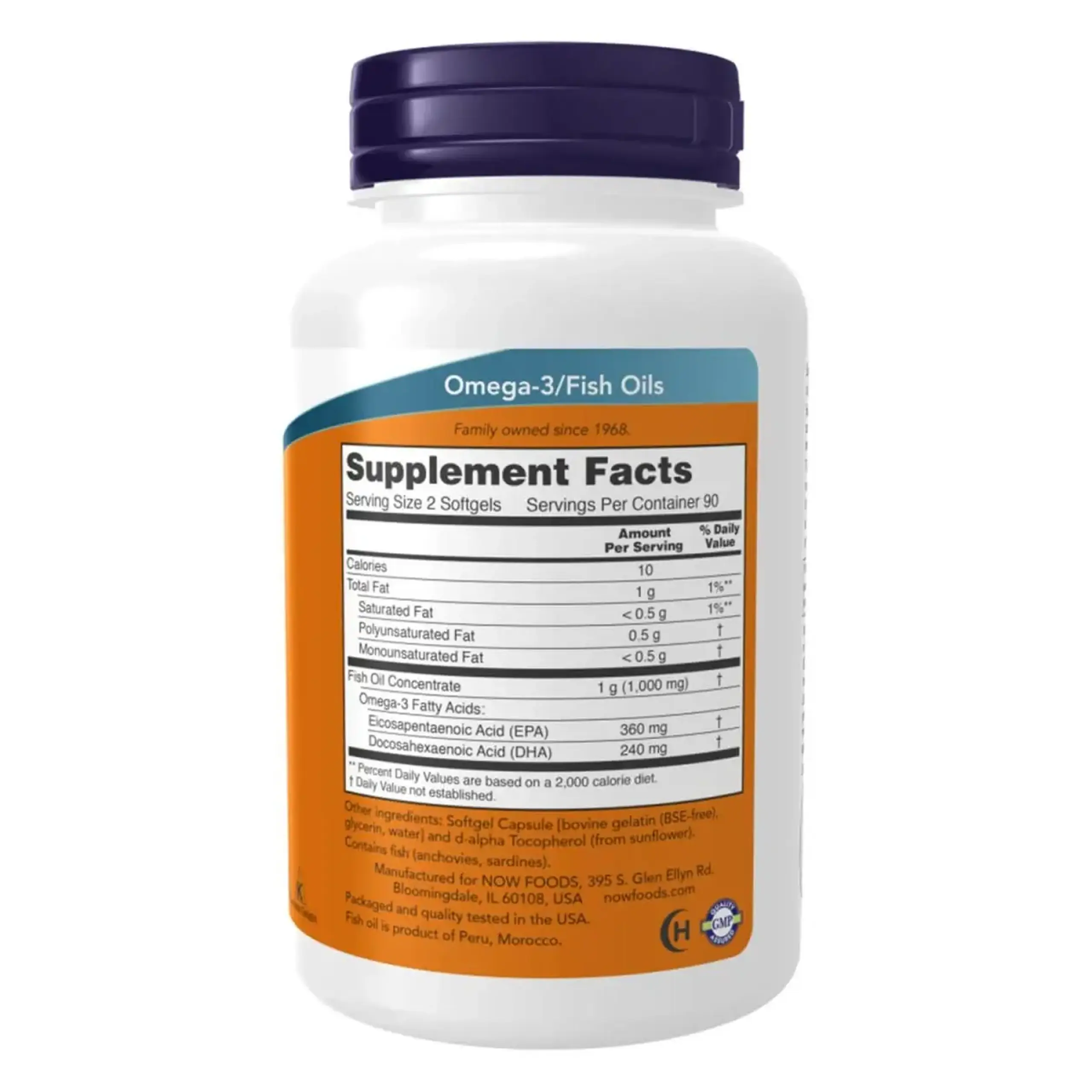 Now Foods, Omega 3, Mini Gels Fish Oil, 180 capsule gelatinoase