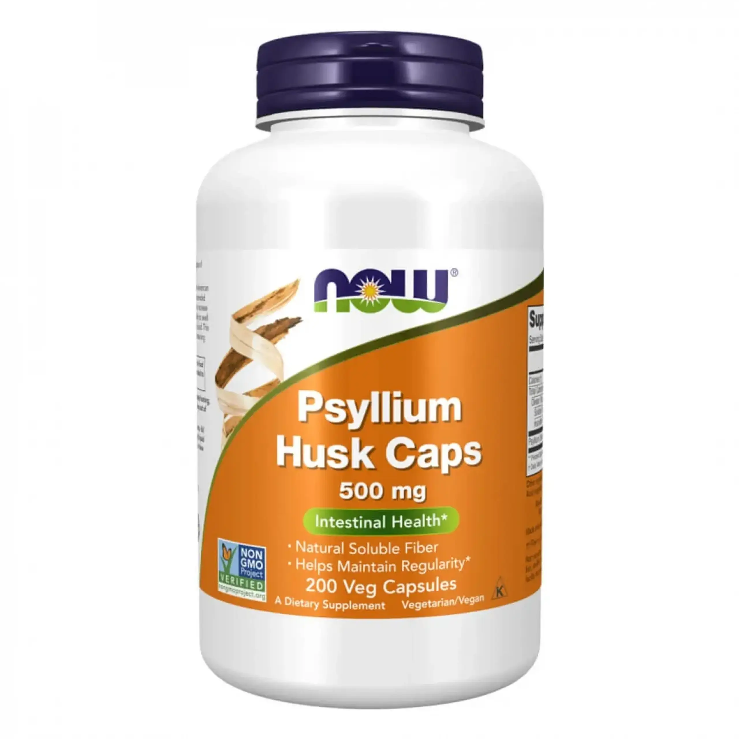 Now Foods, Psyllium Husk Caps, 500 mg, 200 capsule vegetale