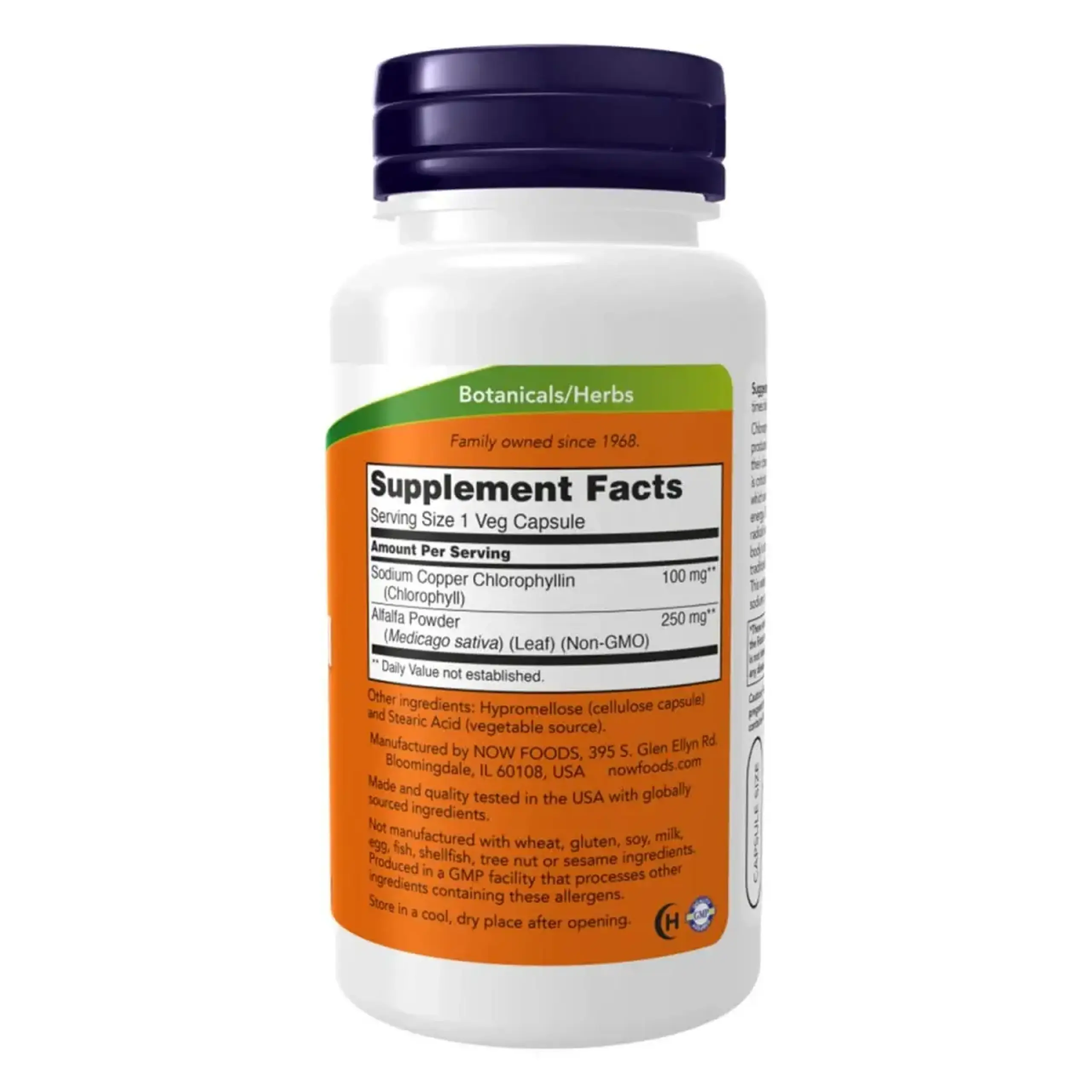 Now Foods, Chlorophyll, 100 mg, 90 capsule vegetale
