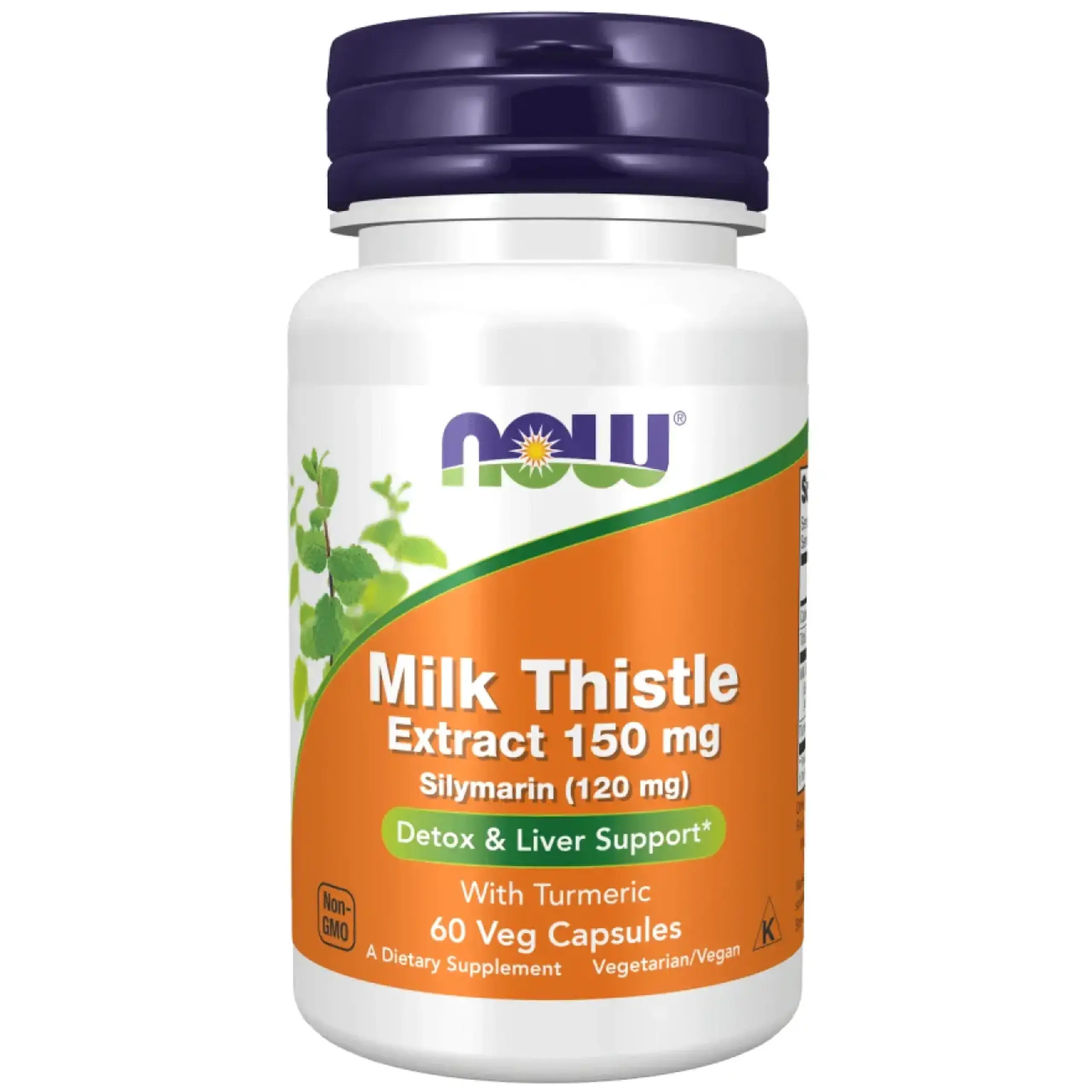 Now Foods, Milk Thistle Extract 150 mg, Silymarin 120 mg, 60 capsule vegetale