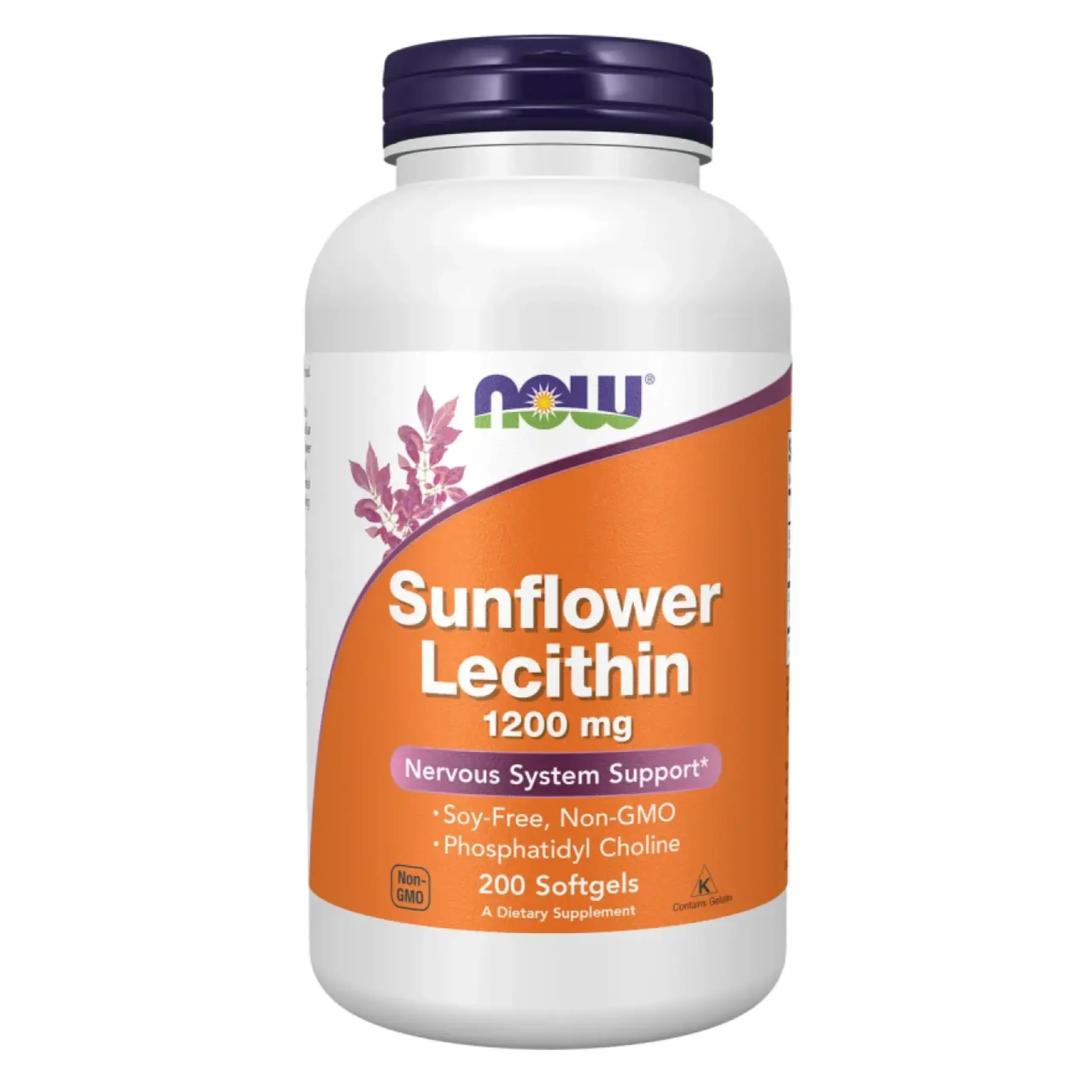 Now Foods, Sunflower Lecithin, 1.200 mg, 200 capsule gelatinoase