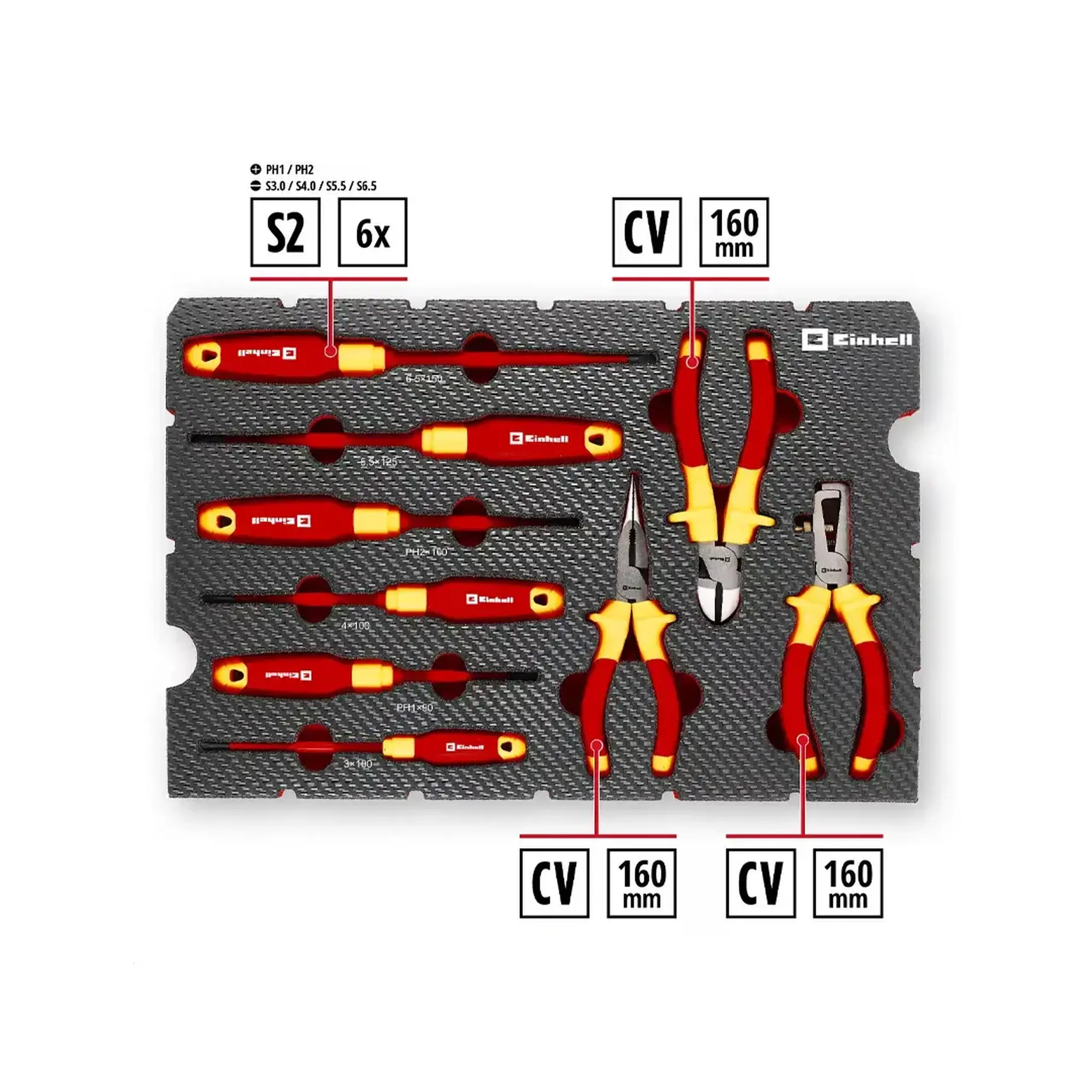 Set scule dielectrice PH, SL 9 buc. KWB