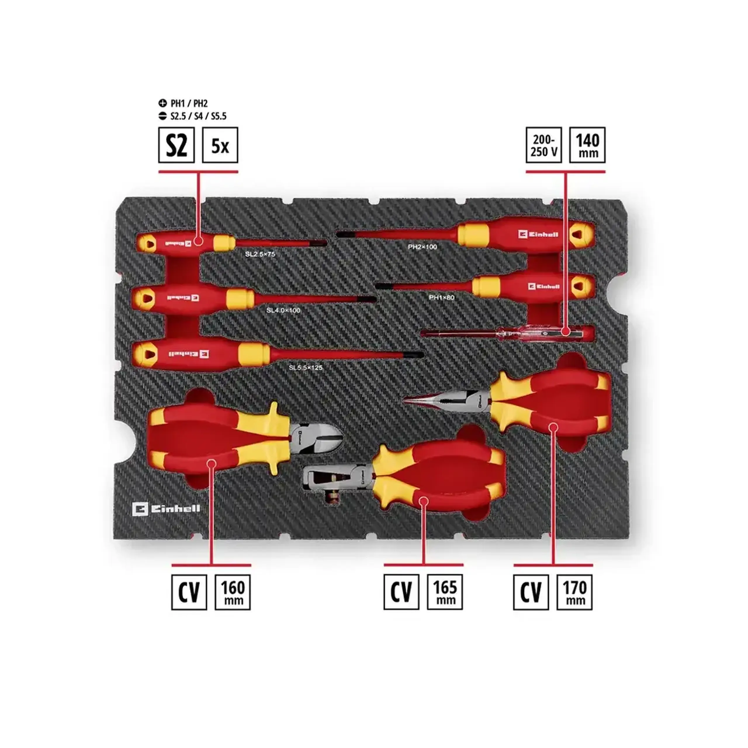 Set scule dielectrice PH, SL 24 buc. KWB