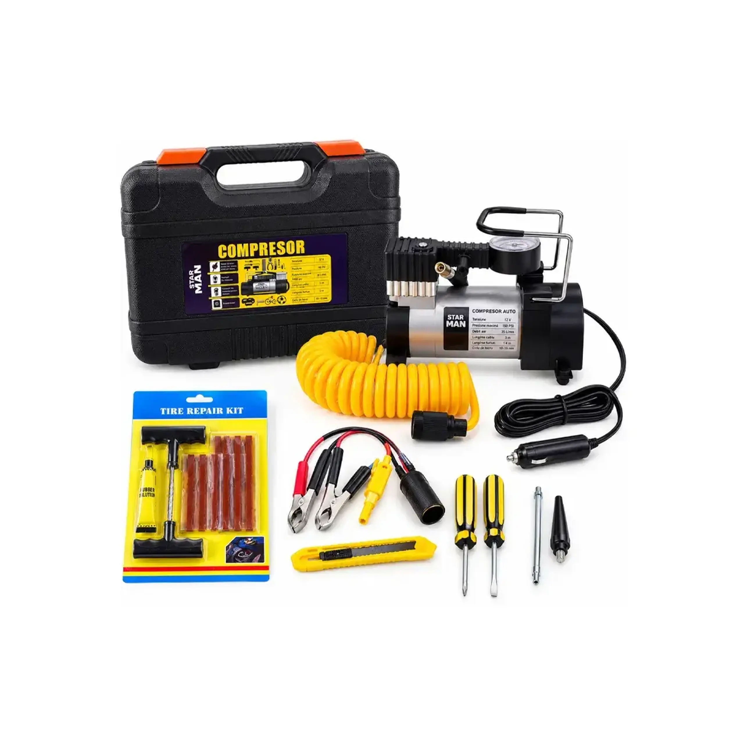 Compresor auto 12 V 10 bar