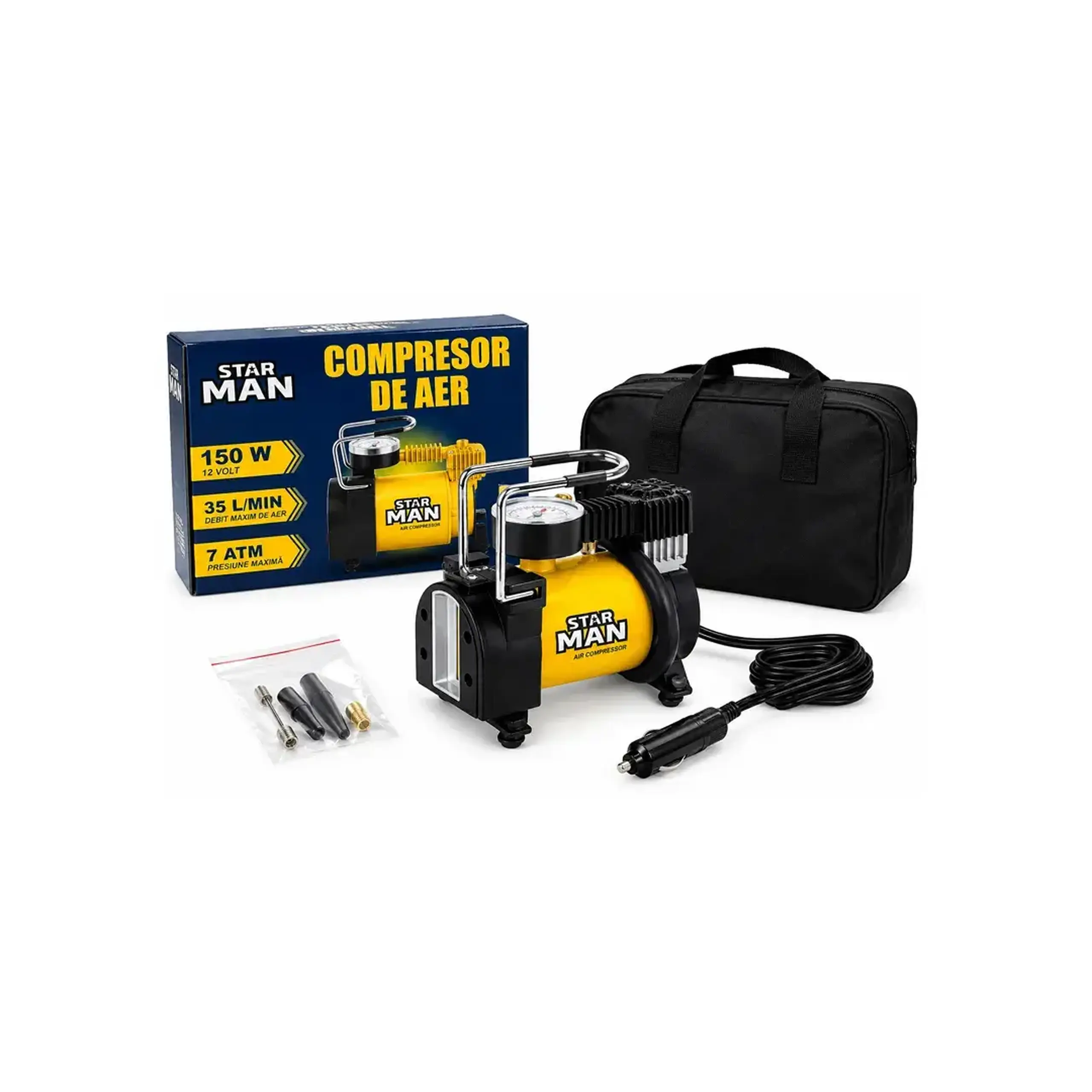 Compresor auto 150 W 12 V 0.7 MPa