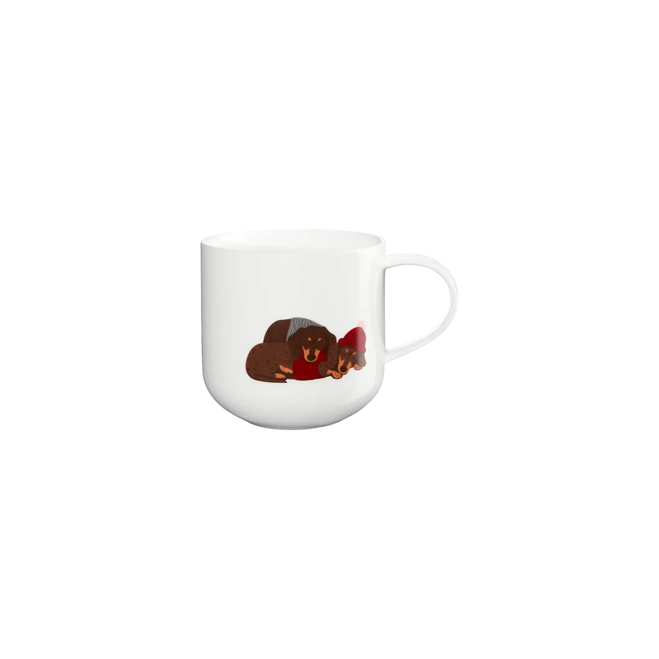 Cana din portelan 400ml Coppa Winter Animals, Dachshund