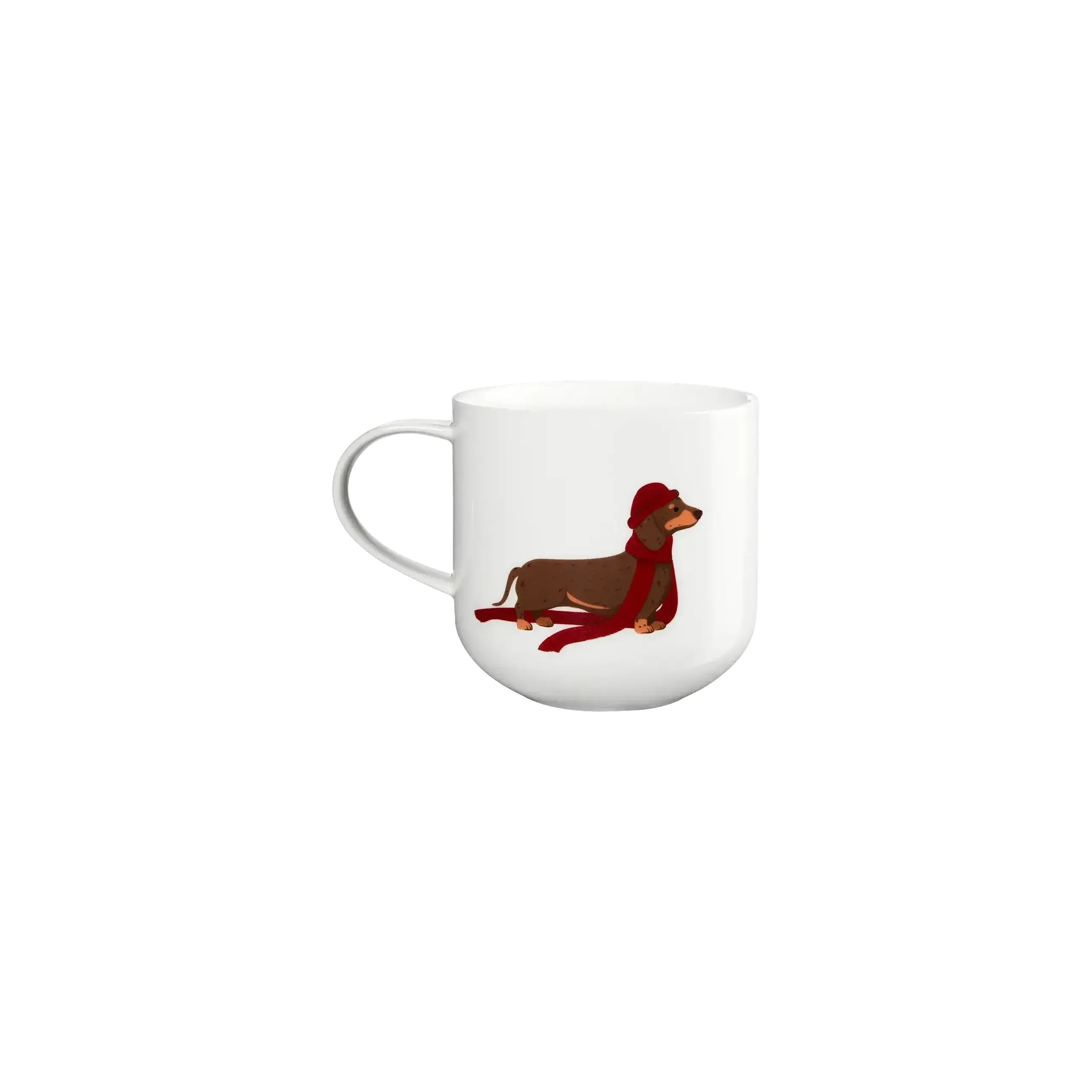 Cana din portelan 400ml Coppa Winter Animals, Dachshund