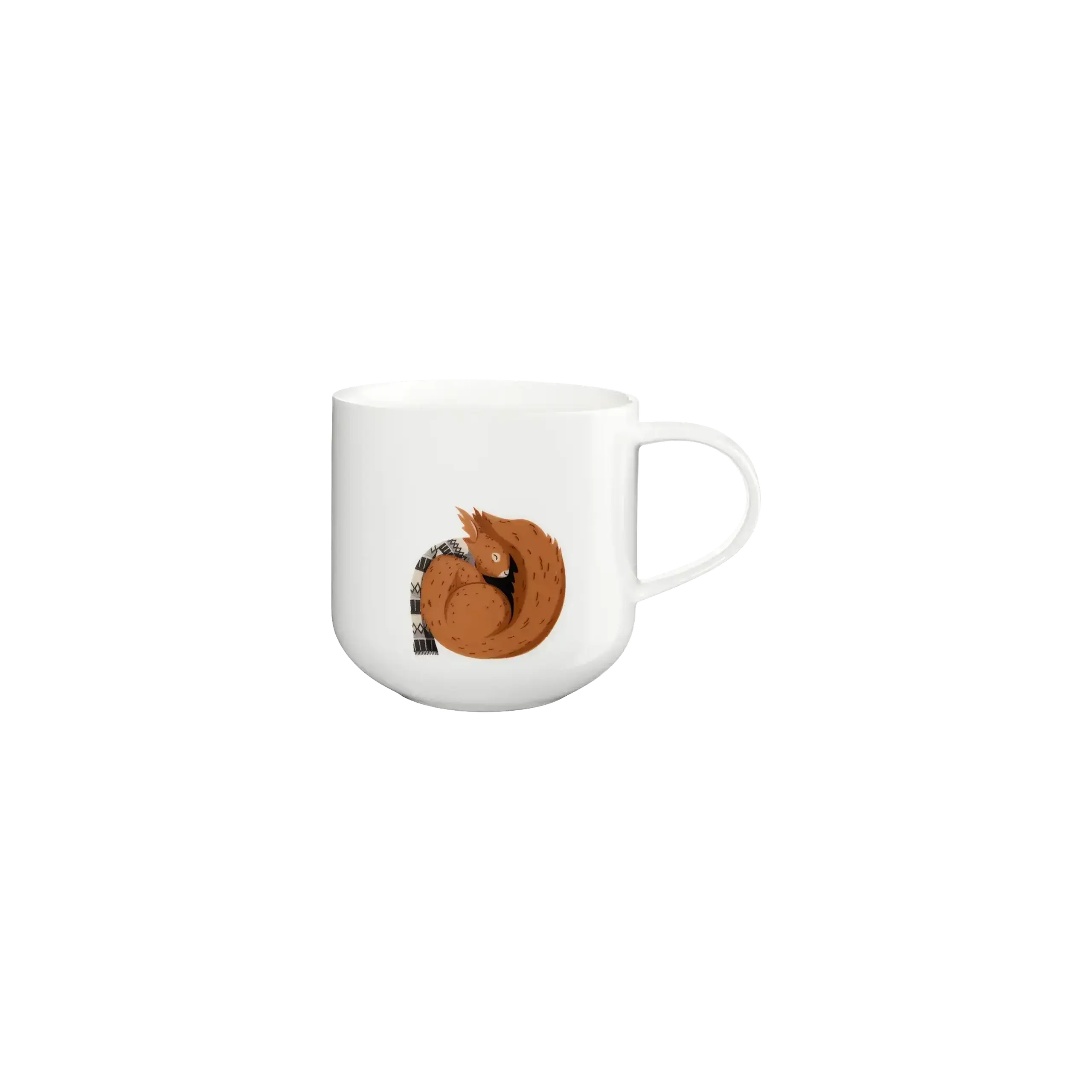 Cana din portelan 400ml Coppa Winter Animals, Red Squirrel