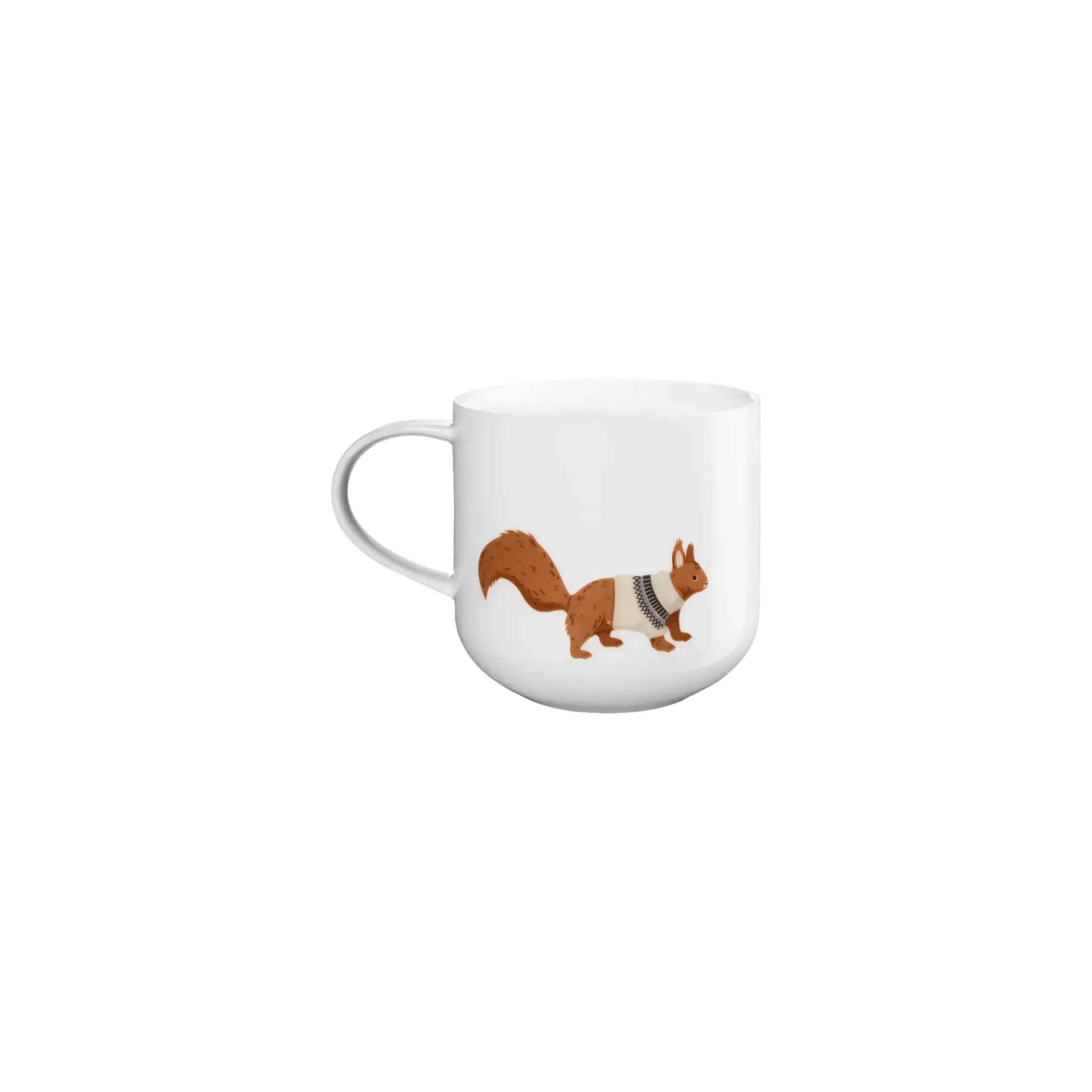 Cana din portelan 400ml Coppa Winter Animals, Red Squirrel