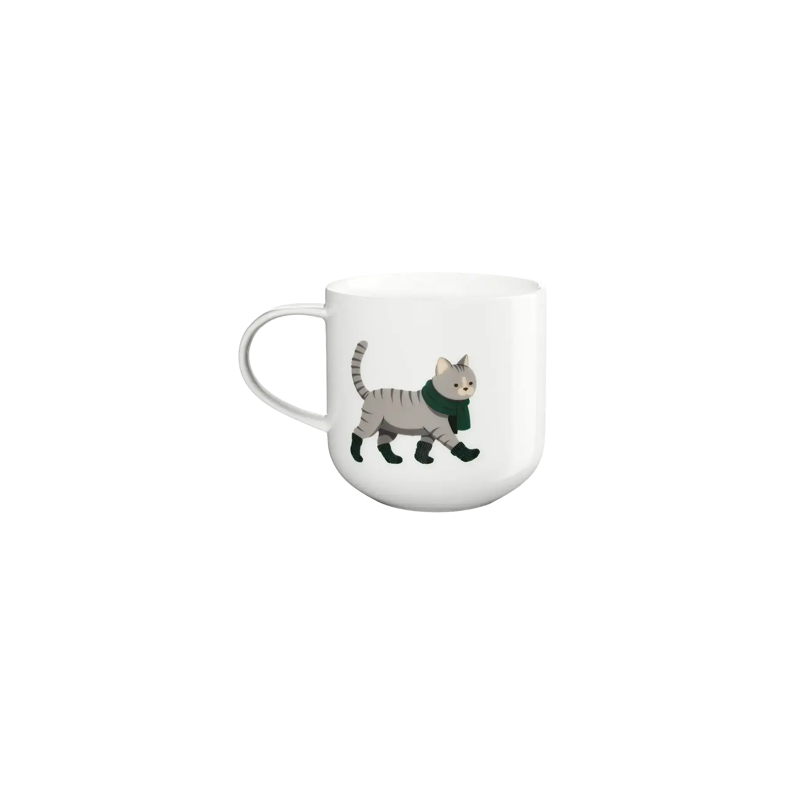 Cana din portelan 400ml Coppa Winter Animals, Cat