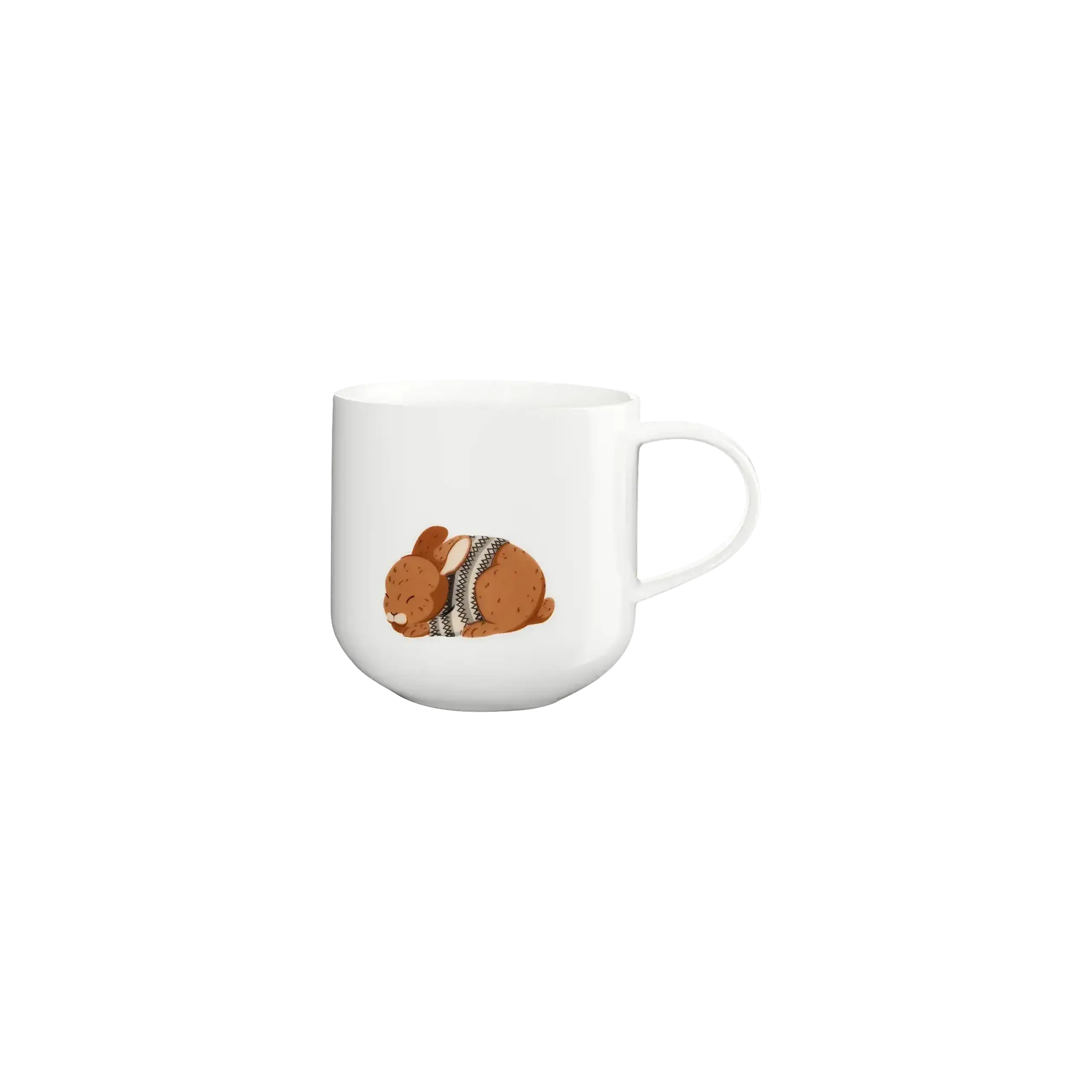 Cana din portelan 400ml Coppa Winter Animals, Rabbit